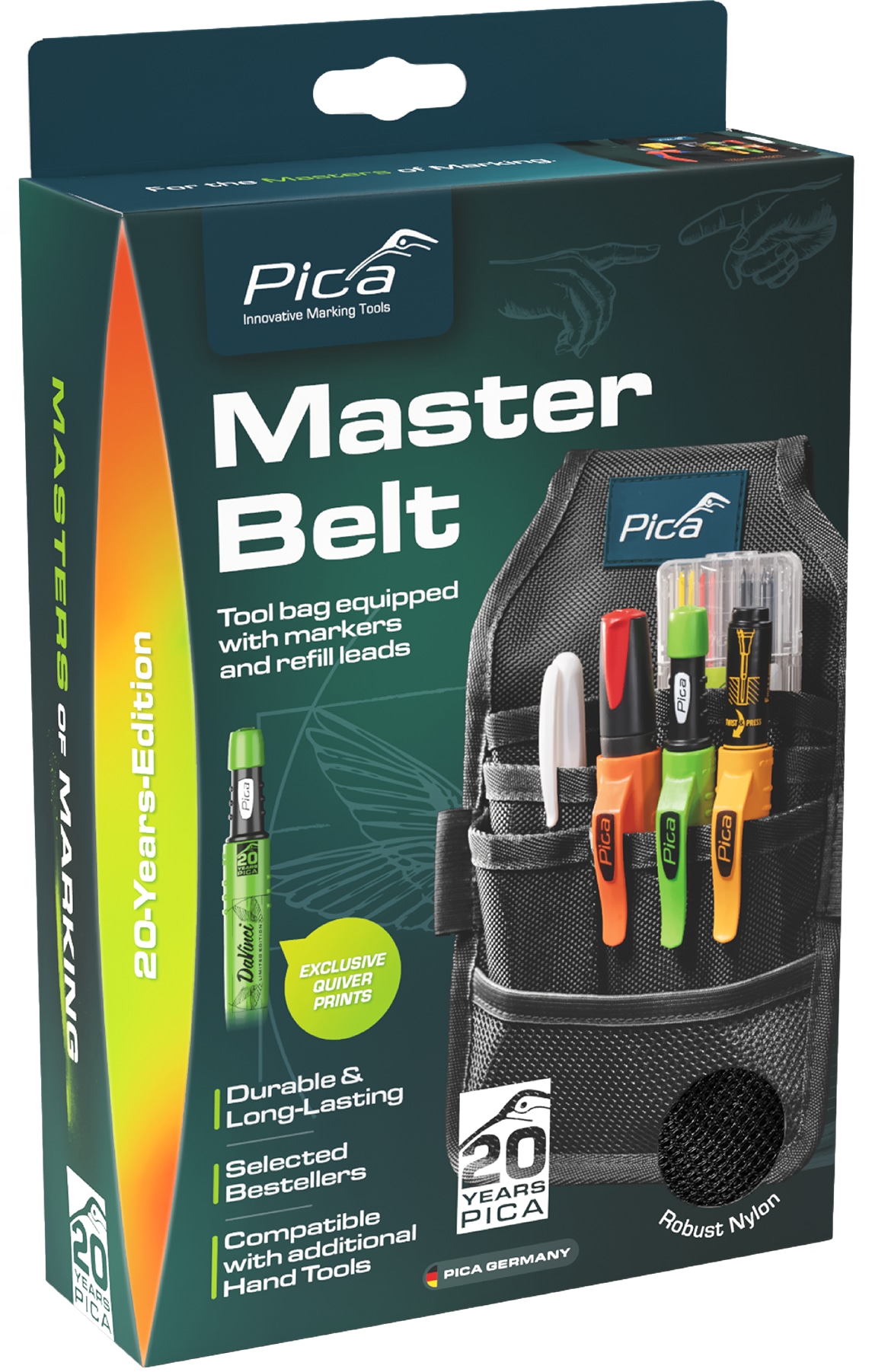 PICA MASTER-BELT 20 Years Limited Edition, Gürteltasche mit Tieflochmarker, Sonderedition