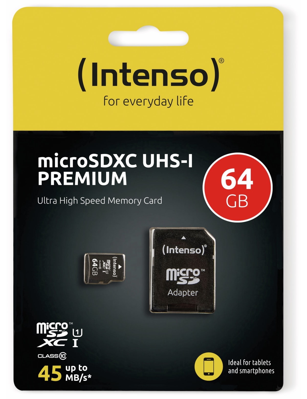 INTENSO MicroSDXC Card 3423490, UHS-I, 64 GB INTENSO MicroSDXC Card 3423490, UHS-I, 64 GB