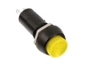 Einbau-Drucktaster PBS-11B, rund, Schließer, gelb Einbau-Drucktaster PBS-11B, rund, Schließer, gelb
