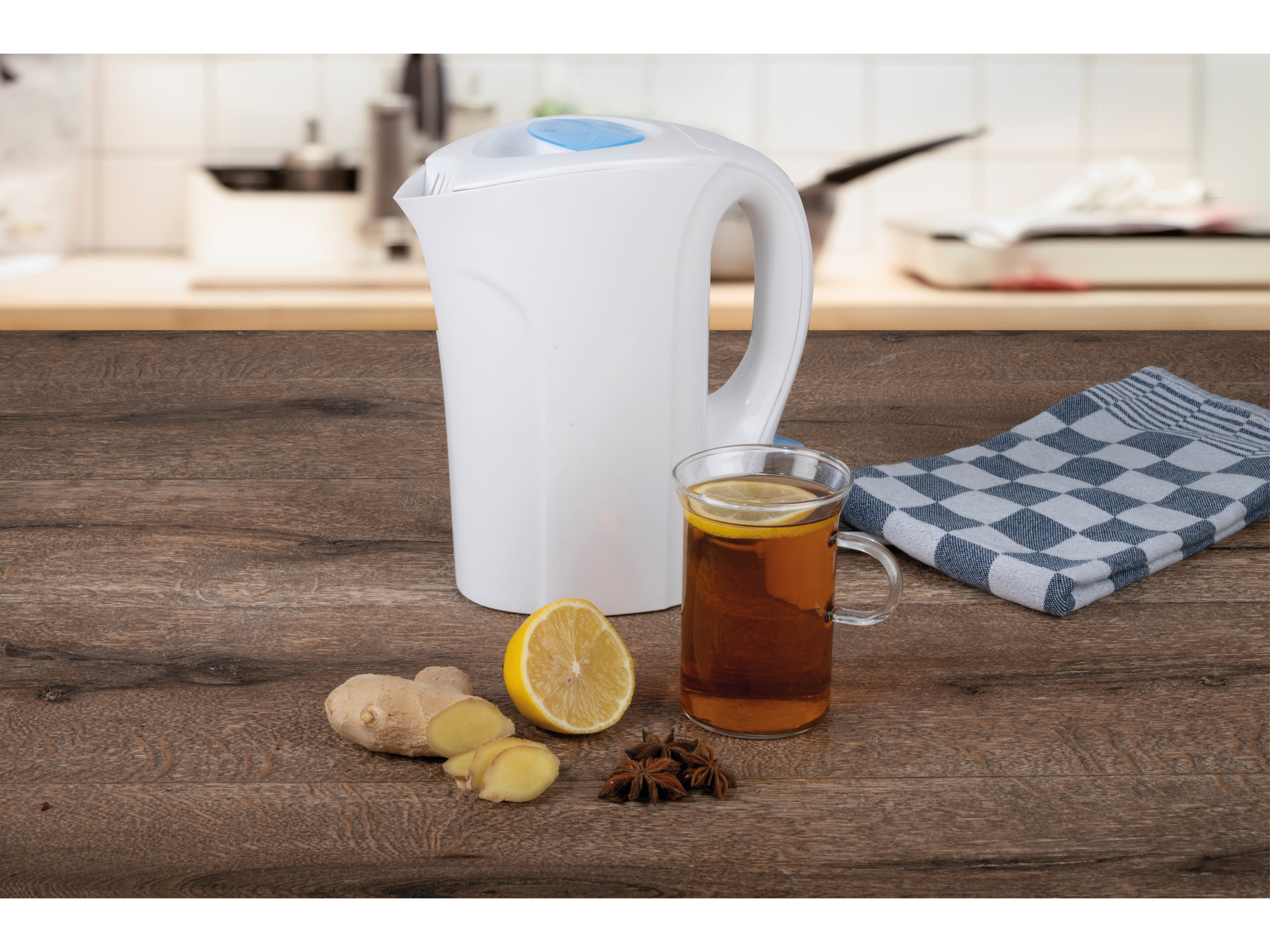 ALPINA Wasserkocher, 1 L, 1000 W, weiß