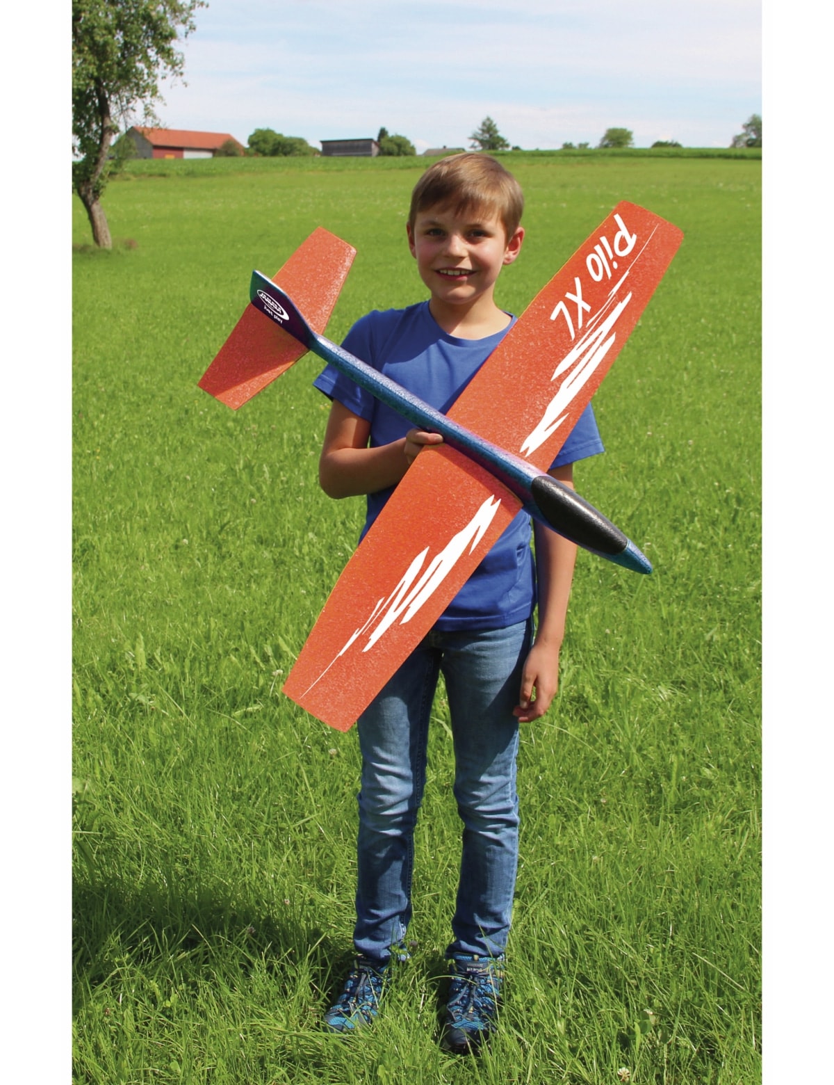 JAMARA 460486 Pilo XL Schaumwurfgleiter EPPTragfläche orange Rumpf blau