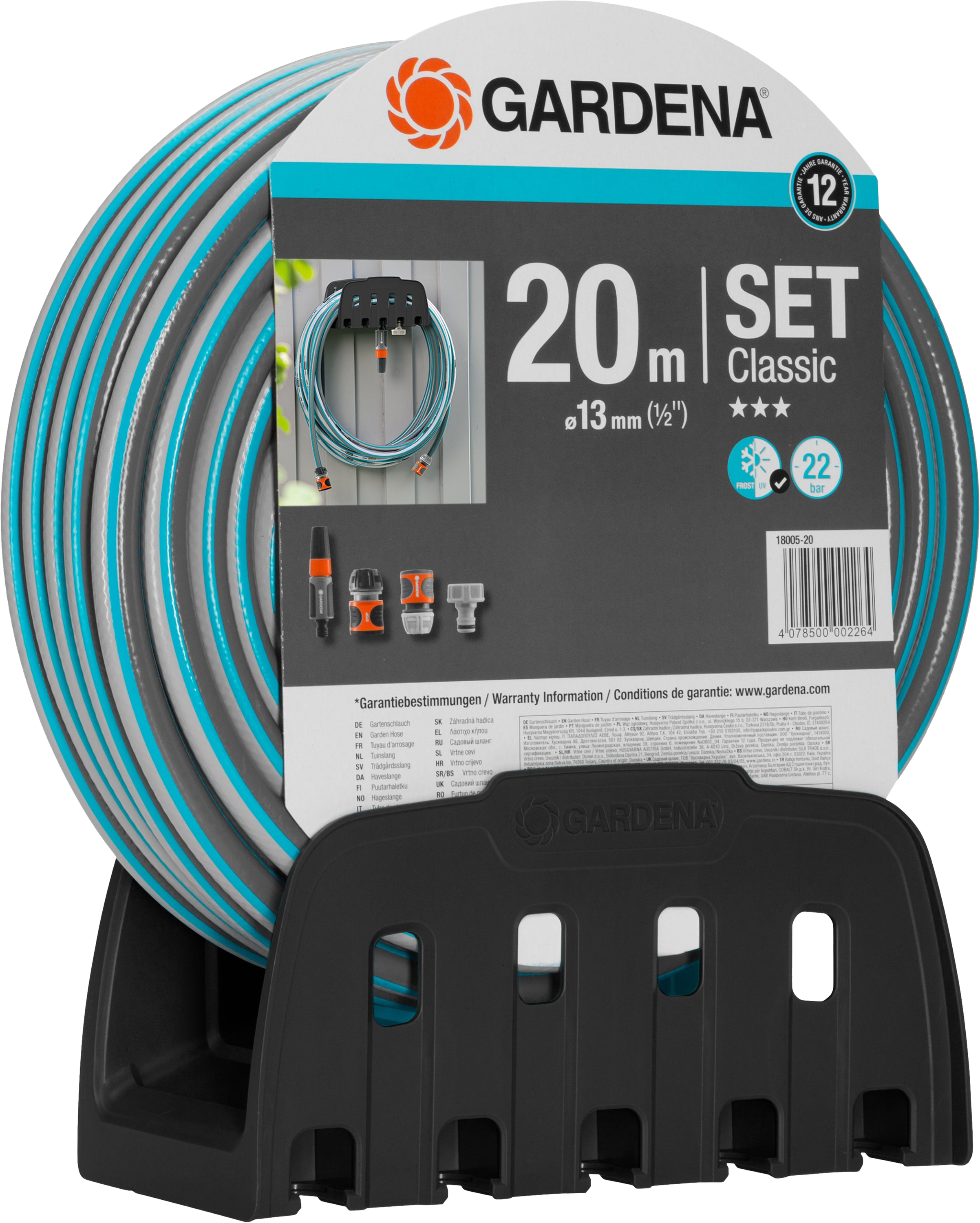 GARDENA Wandschlauchhalter 18005-50, mit Schlauch, 13 mm, 20 m GRADENA Wandschlauchhalter 18005-50, mit Schlauch, 13 mm, 20 m