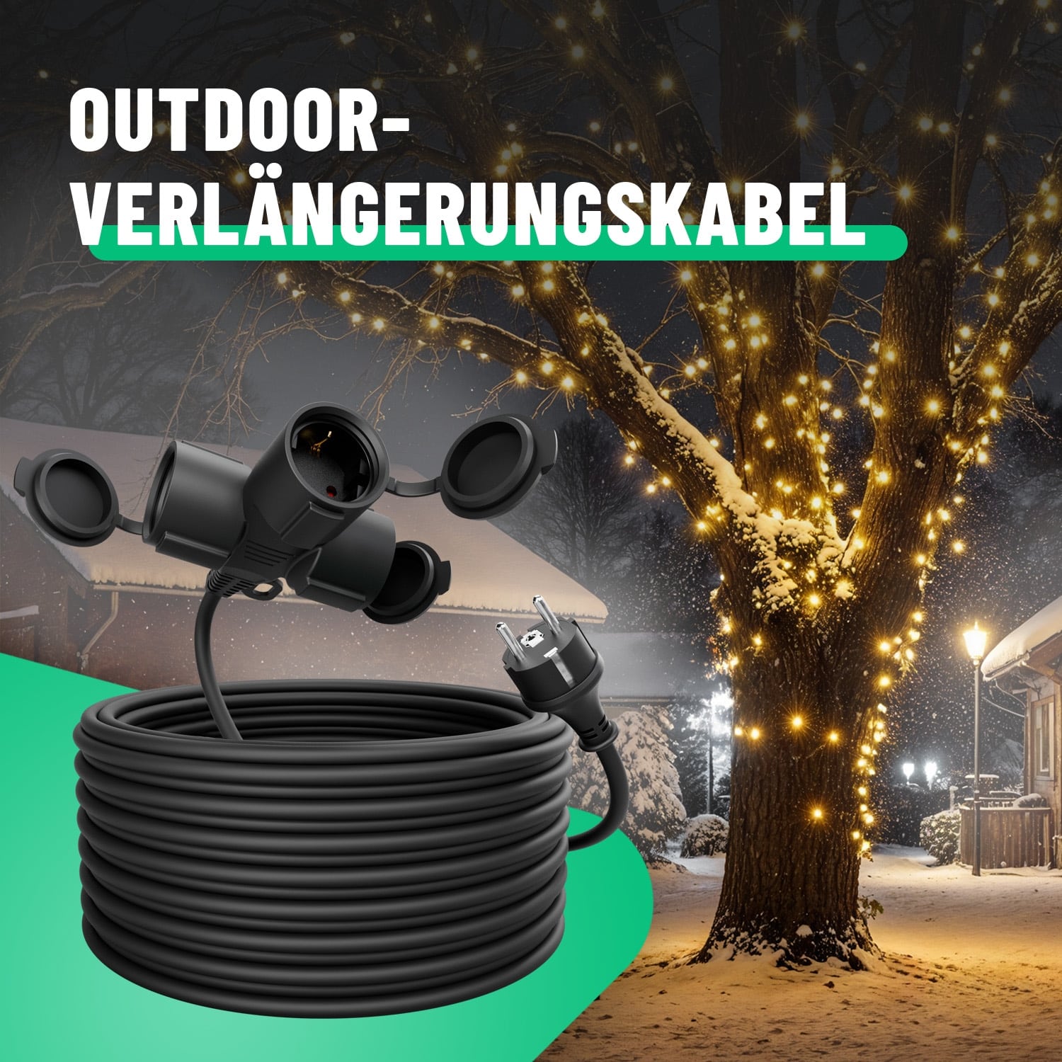 ABSINA Verlängerungskabel 151235, 3-Fach, 20 m ABSINA Verlängerungskabel 151235, 3-Fach, 20 m