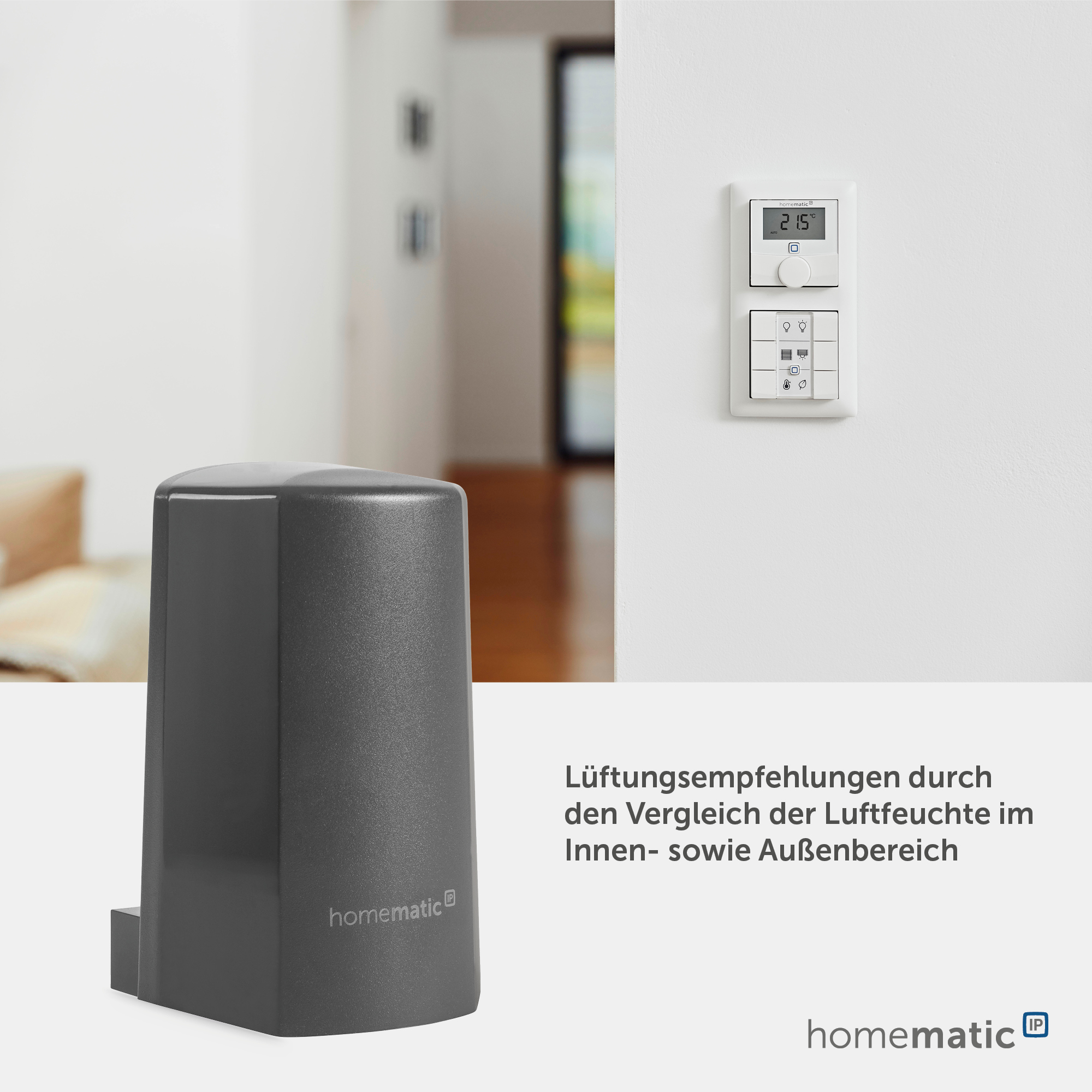 HOMEMATIC IP Smart Home 150573A0, Temp. Und Luftfeuchtigkeitssensor, anthrazit HOMEMATIC IP Smart Home 150573A0, Temp. Und Luftfeuchtigkeitssensor, anthrazit