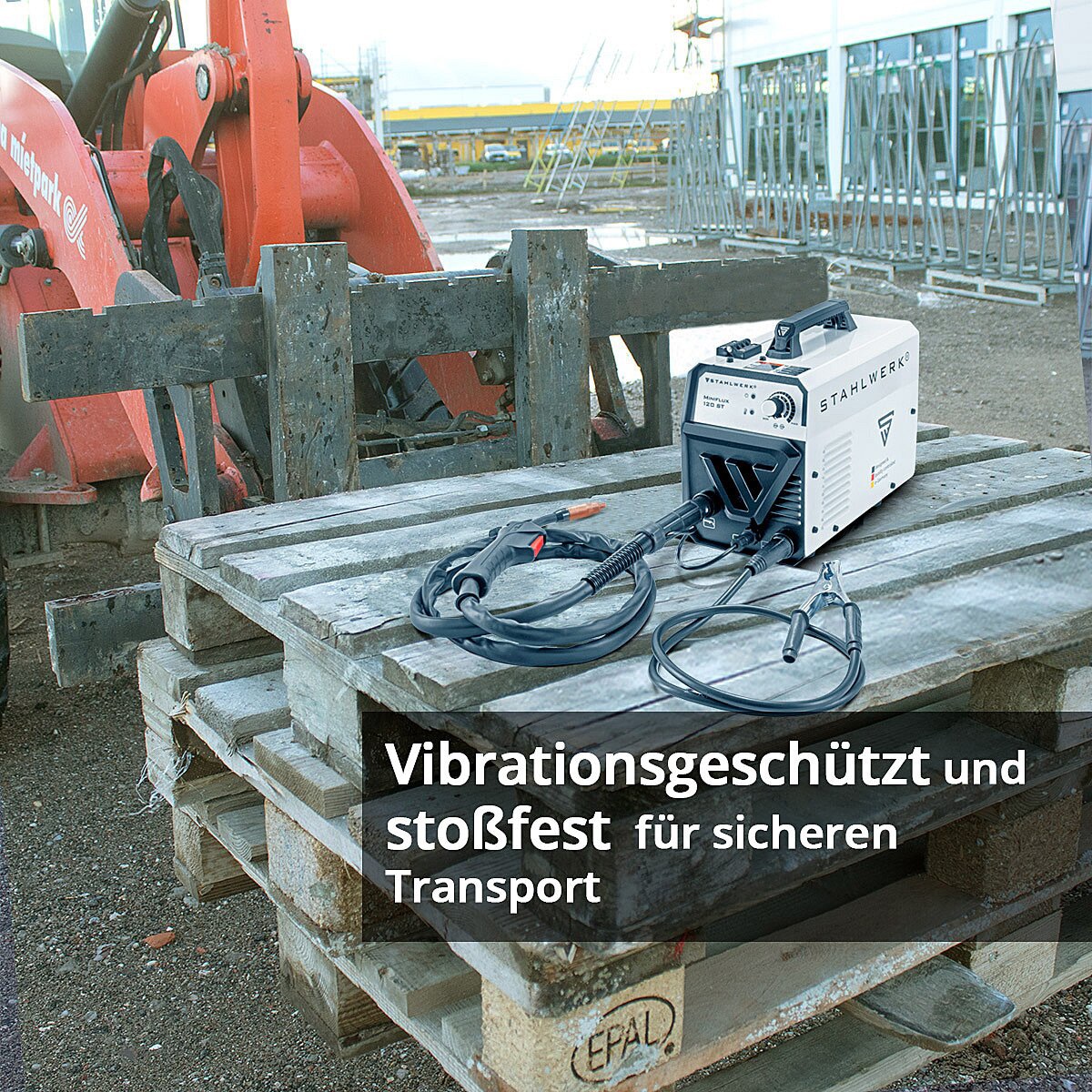 STAHLWERK Fülldraht Schweißgerät Mini FLUX 120 ST, 1129, mit synergischem Drahtvorschub und ARC