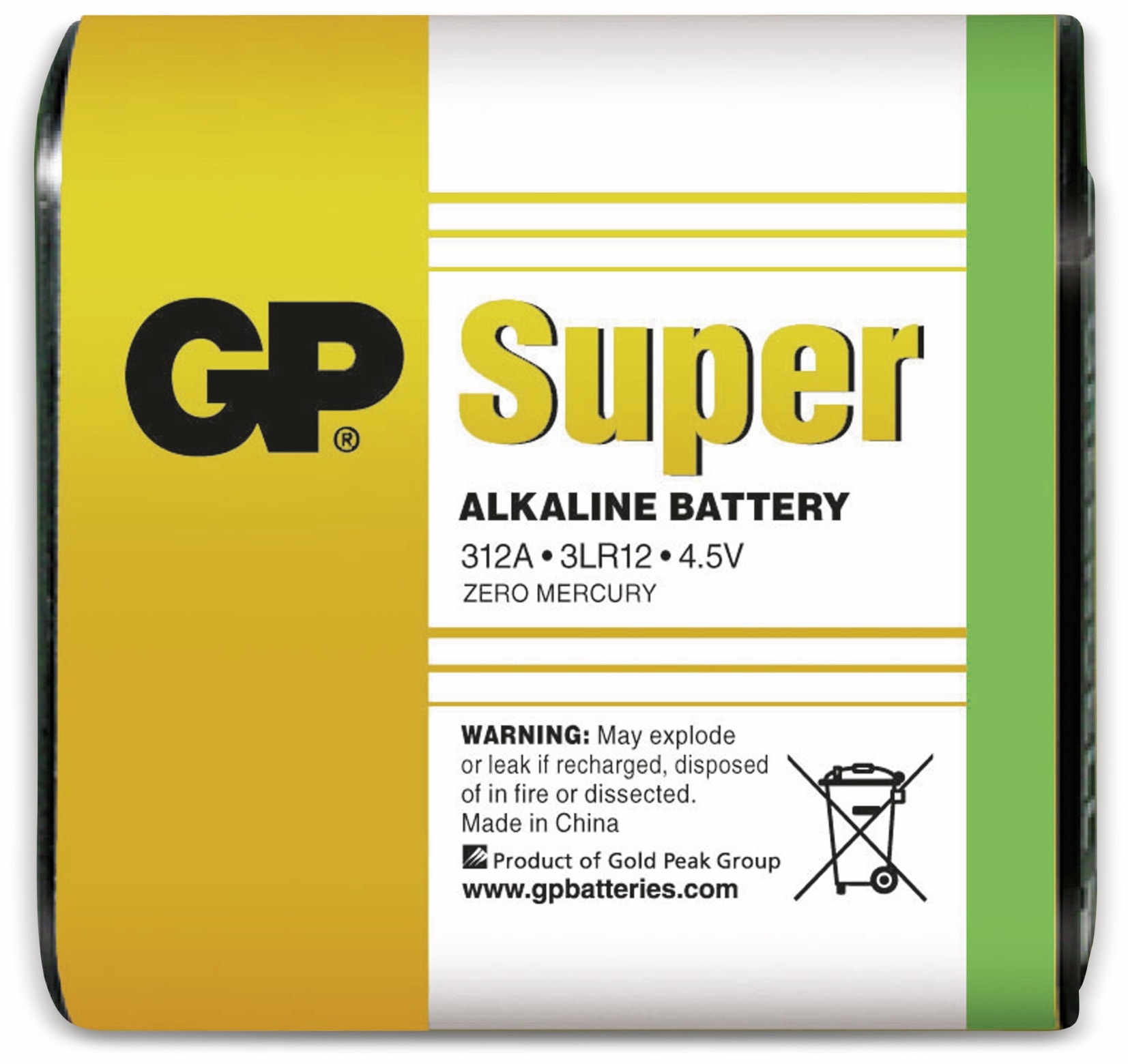 GP 4,5V-Flachbatterie SUPER Alkaline 1 Stück GP 4,5V-Flachbatterie SUPER Alkaline 1 Stück