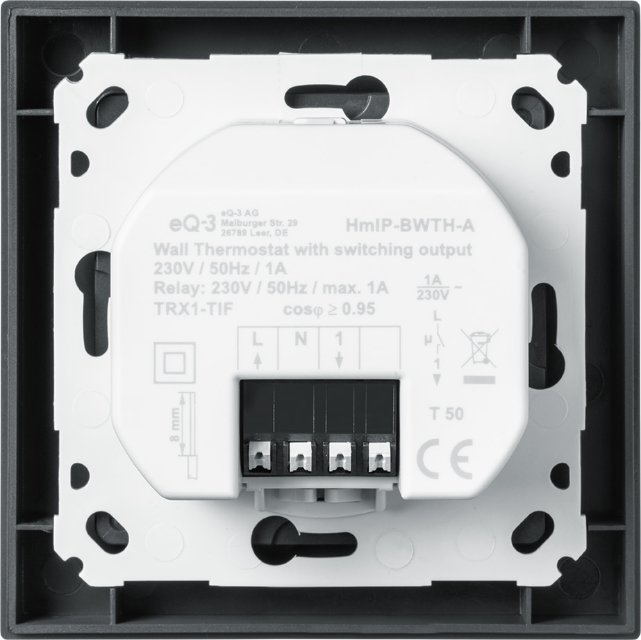 HOMEMATIC IP 159928A0, Wandthermostat mit Schaltausgang, anthrazit