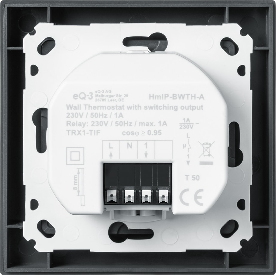 HOMEMATIC IP 159928A0, Wandthermostat mit Schaltausgang, anthrazit