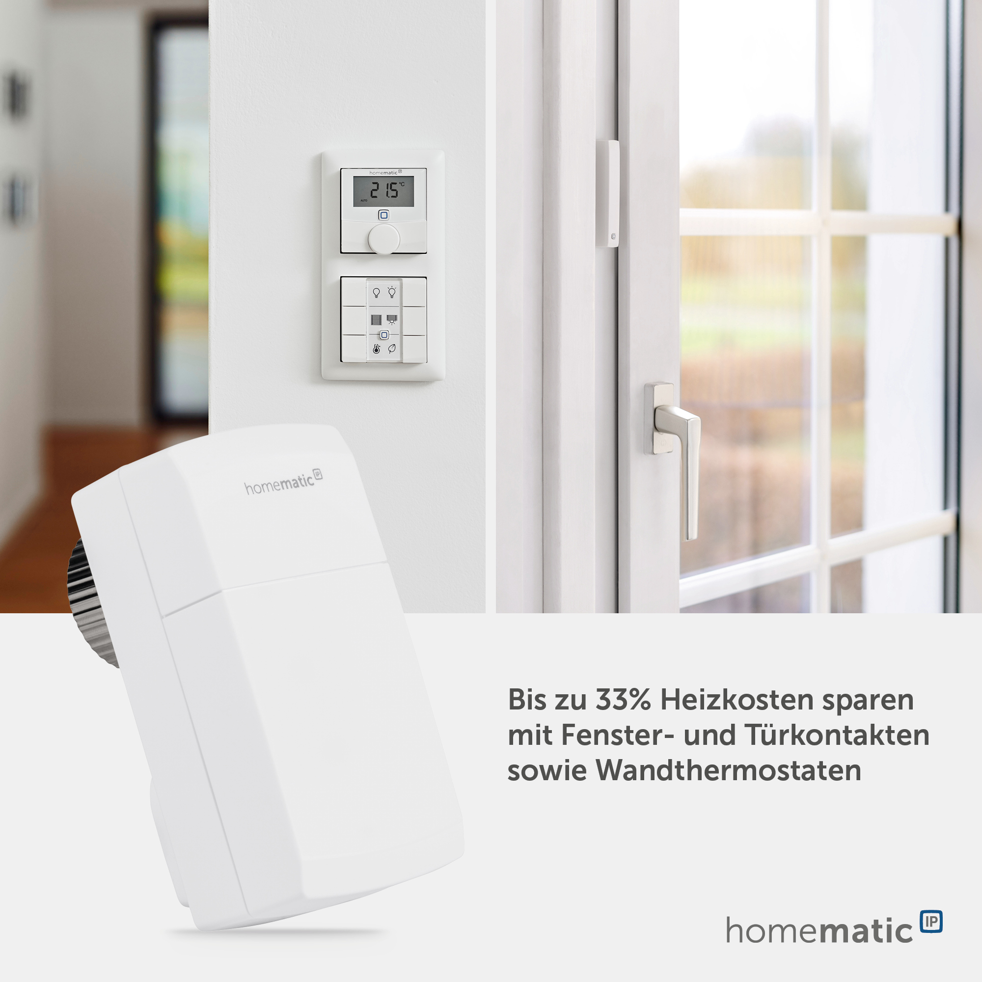 HOMEMATIC IP Smart Home 155648A0, Heizkörper-Thermostatkopf kompakt