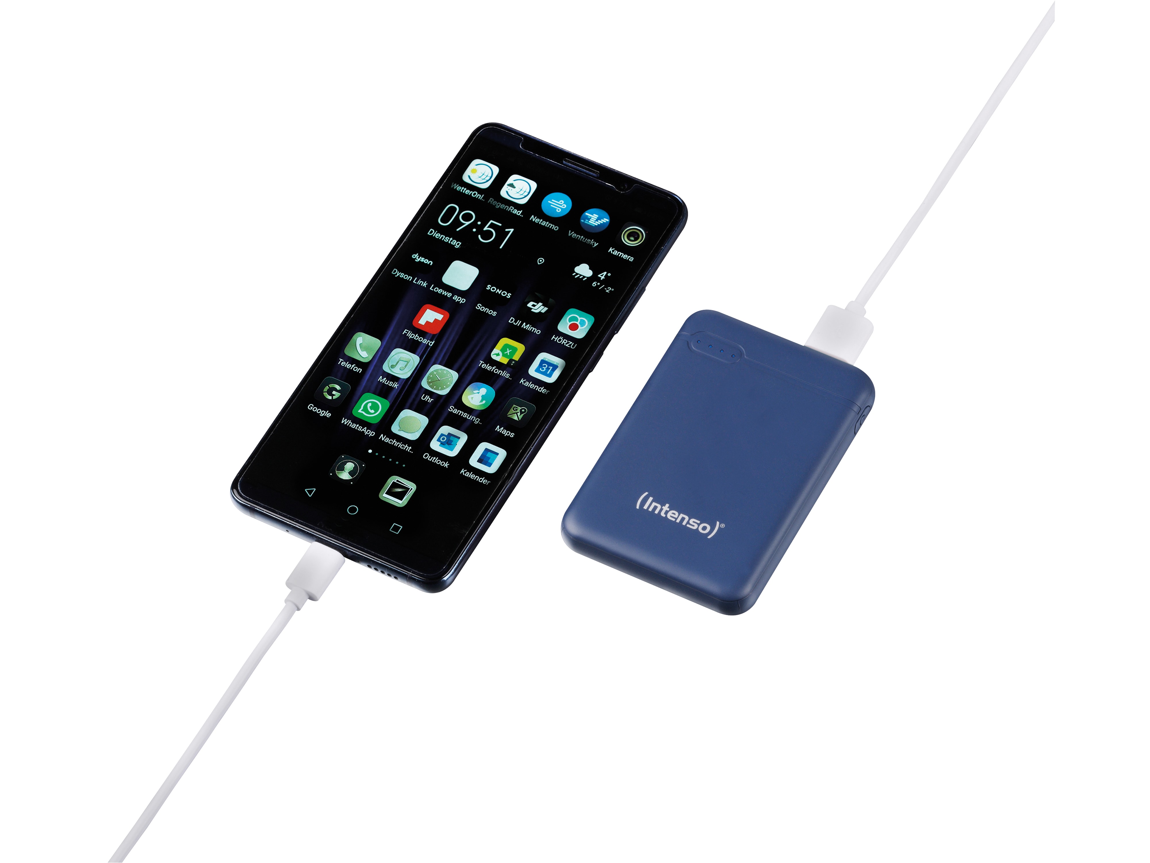 INTENSO USB Powerbank 7313525 XS 5000, 5.000 mAh, dunkelblau INTENSO USB Powerbank 7313525 XS 5000, 5.000 mAh, dunkelblau