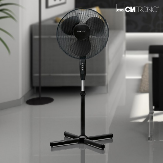 CLATRONIC Standventilator VL 3603 S, Ø 40cm, schwarz, 3 Stufen, 50 W