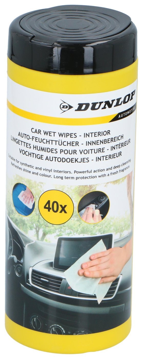 DUNLOP Auto Feuchtreinigungstücher, 40 Stück, Vanille Geruch DUNLOP Auto Feuchtreinigungstücher, 40 Stück, Vanille Geruch