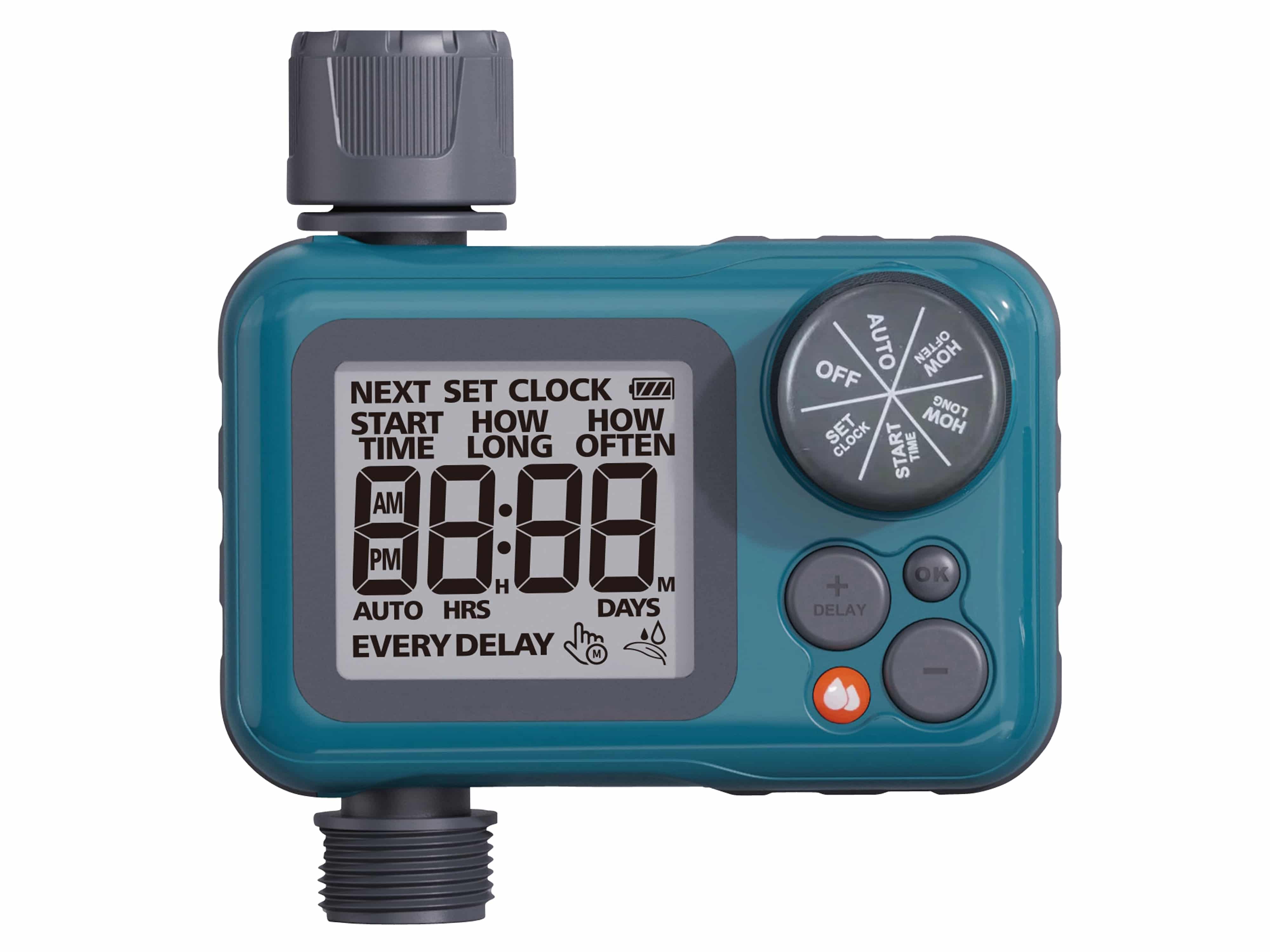 CHILITEC Digitaler Bewässerungscomputer CT-WB7, mit Adapter 1" u. 3/4"