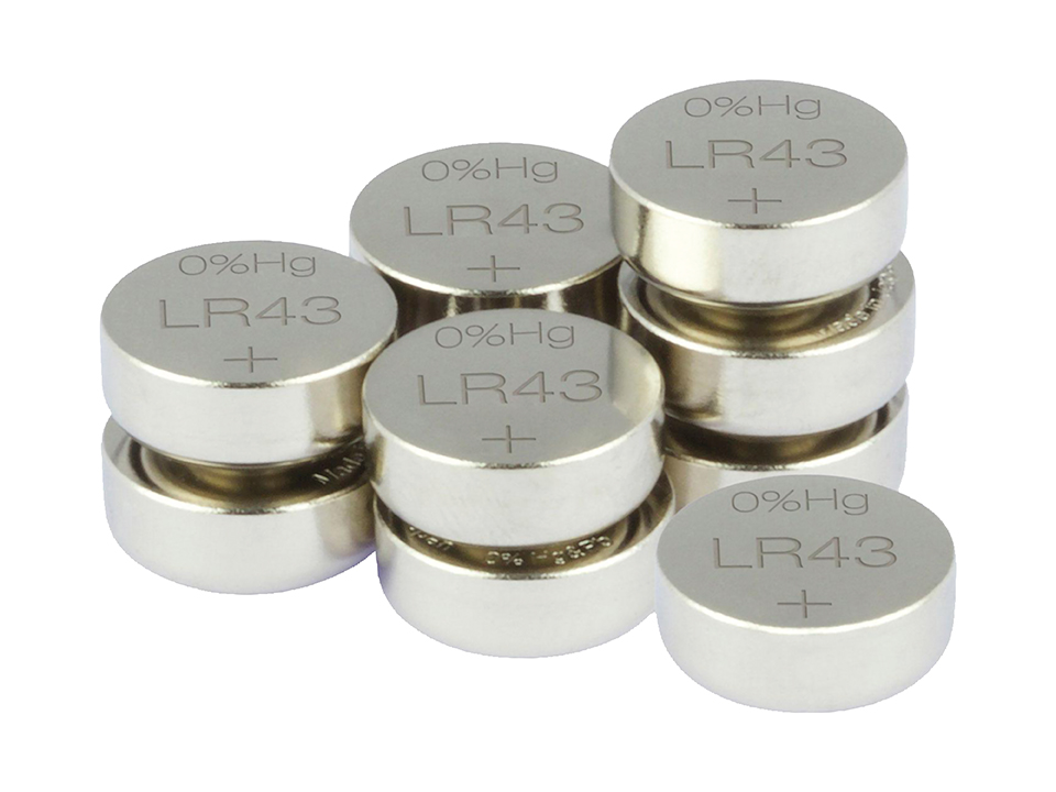 GP Alkaline-Knopfzelle LR43 V12GA, 1,5V, 10 Stück