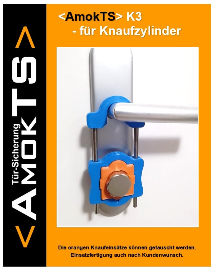 AMOKTS Türsicherungs-Set, Türsicherung K3 + Einsatz K3-DSK2