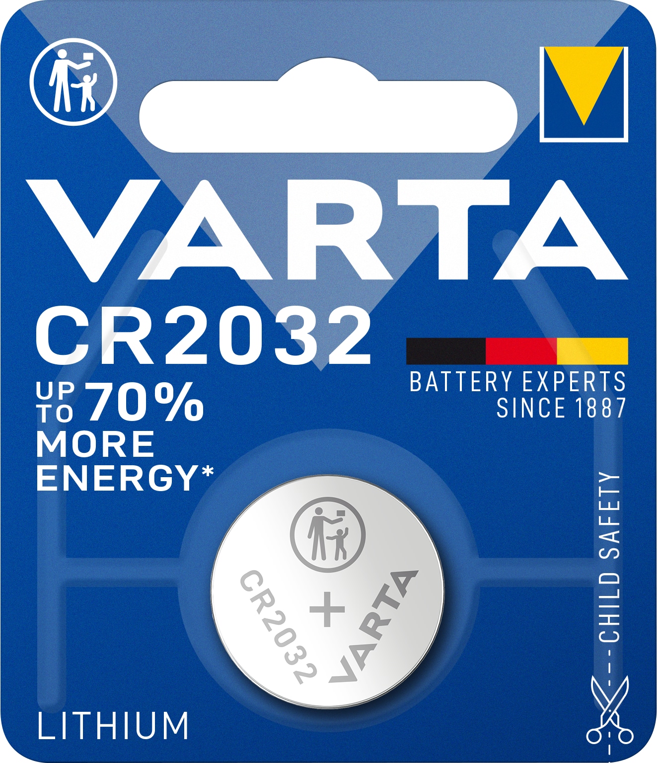 VARTA Knopfzelle, CR2032, Lithium, 3 V, 230 mAh