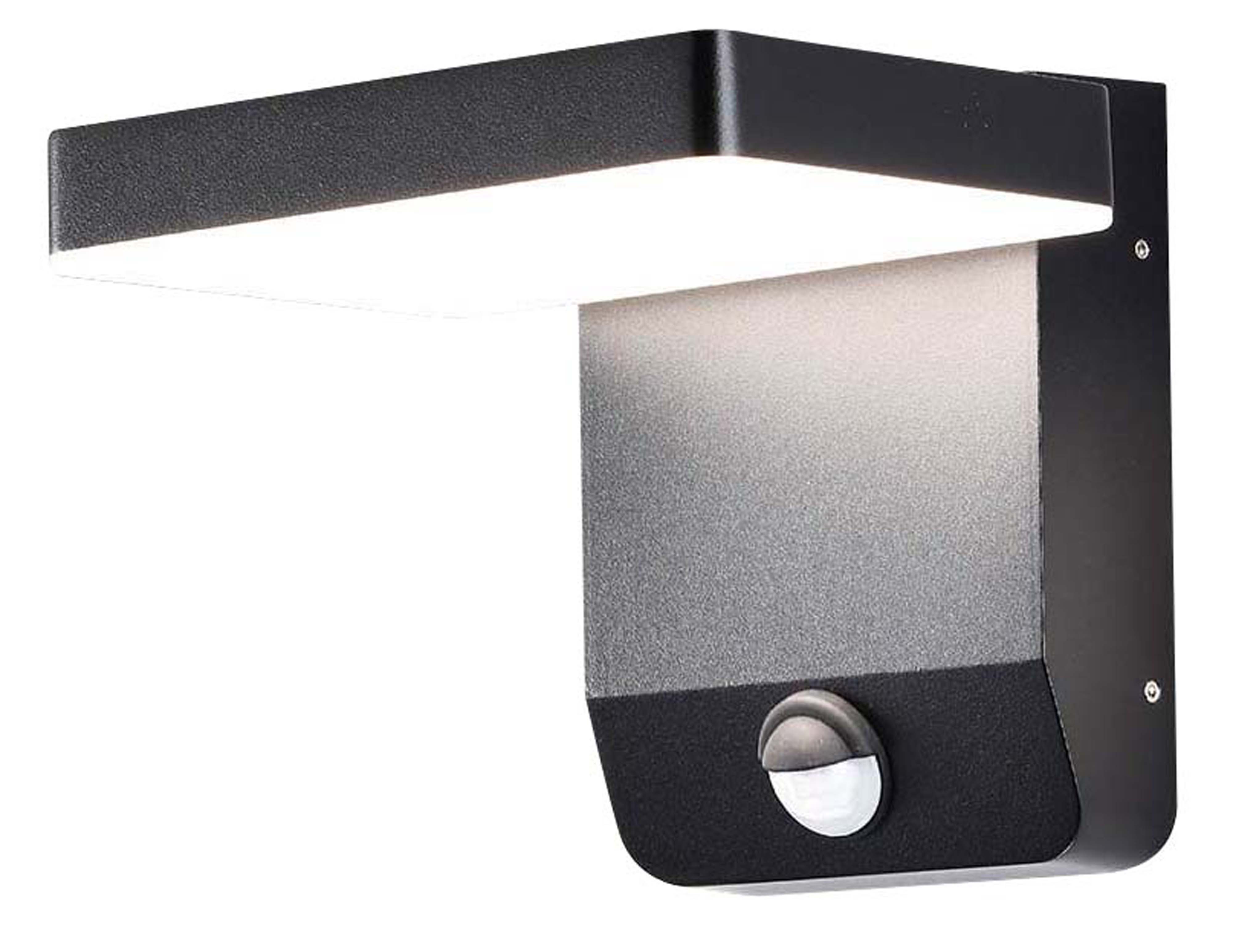 V-TAC LED-Fluter VT-11020S, EEK: E, 17 W, 2520 lm, 3000 K, Sensor, schwarz