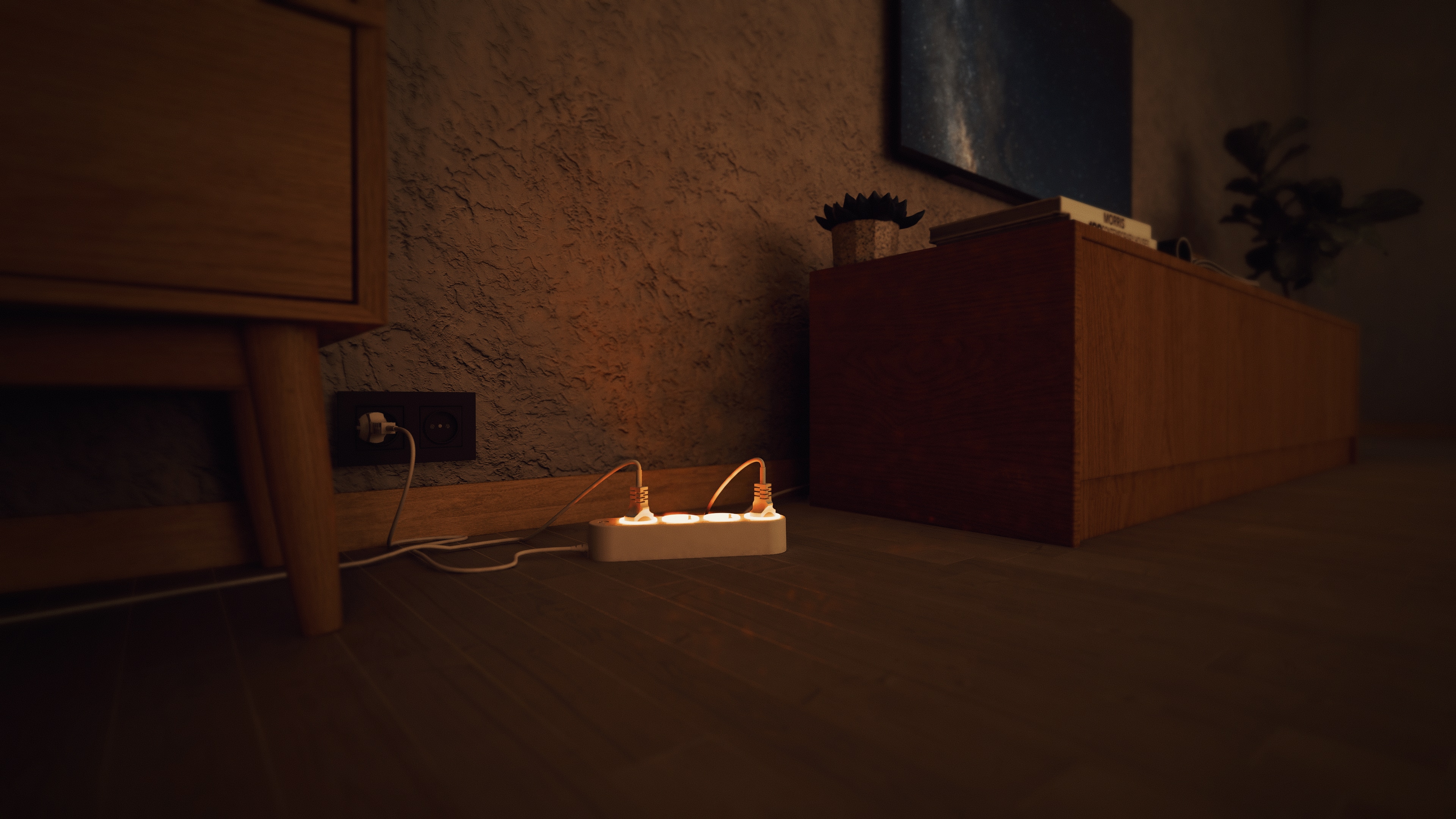 SHELLY Power Strip 4 Gen4, 4-fach Steckdosenleiste, weiß, WiFi, Bluetooth, Zigbee, Matter, Apple HomeKit, Alexa, 4 Stück