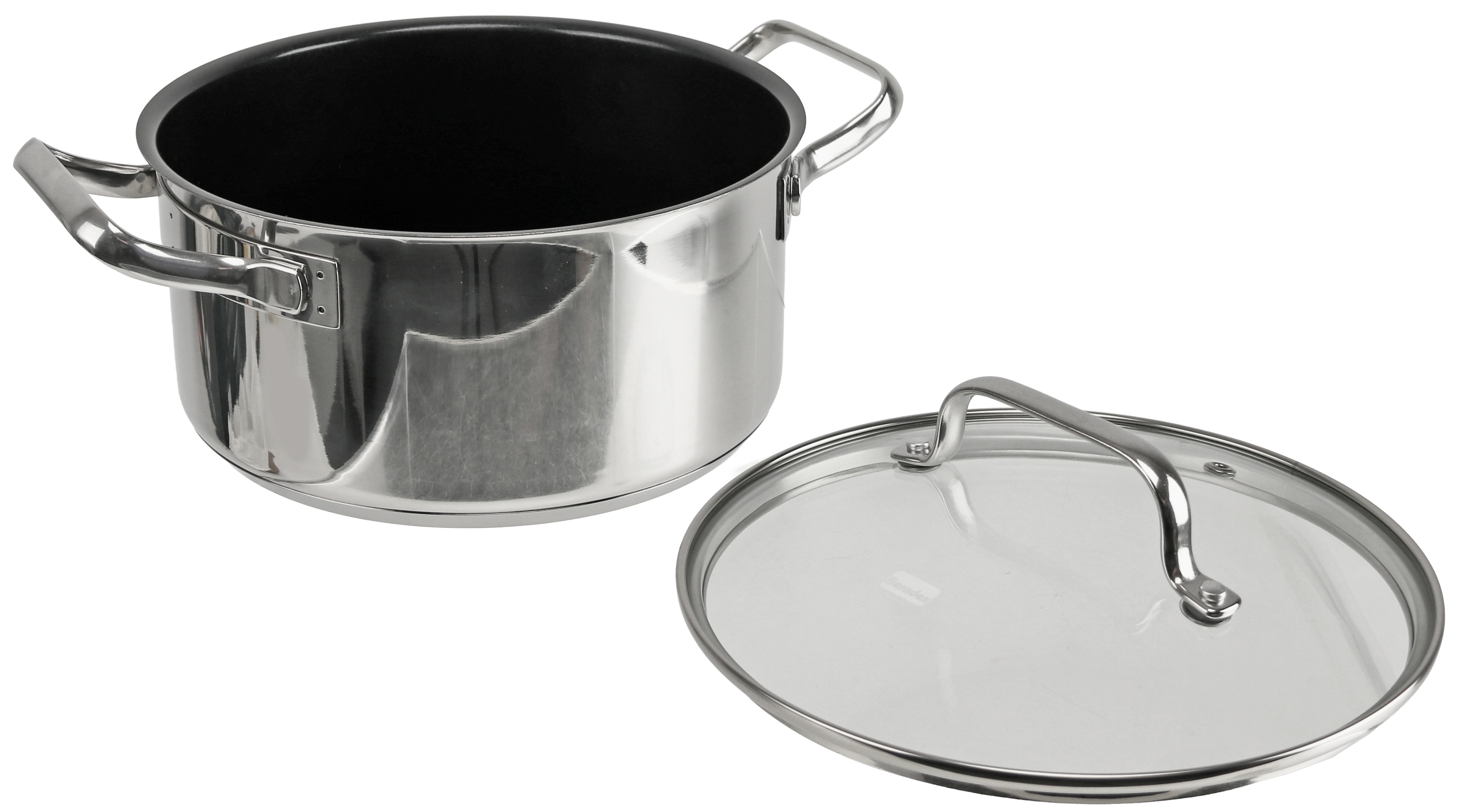 Kochtopf mit Glasdeckel, Edelstahl, 3 l, Ø 20 cm, B-Ware Kochtopf mit Glasdeckel, Edelstahl, 3 l, Ø 20 cm, B-Ware