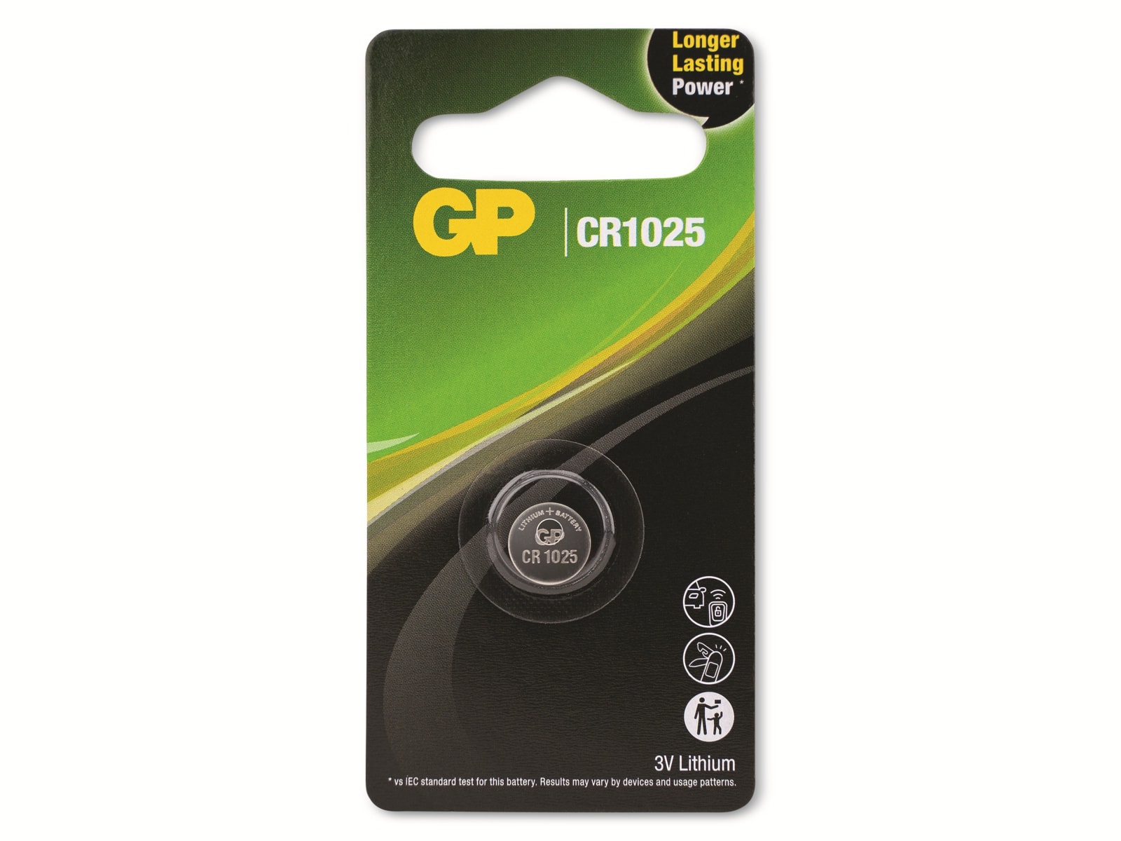 GP Lithium-Knopfzelle CR1025, 3V GP Lithium-Knopfzelle CR1025, 3V