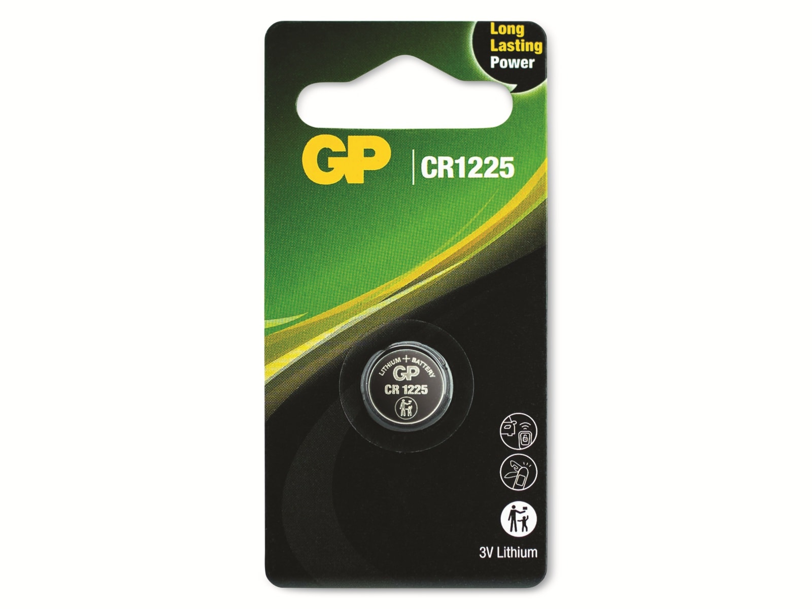 GP Lithium-Knopfzelle CR1225, 3V GP Lithium-Knopfzelle CR1225, 3V