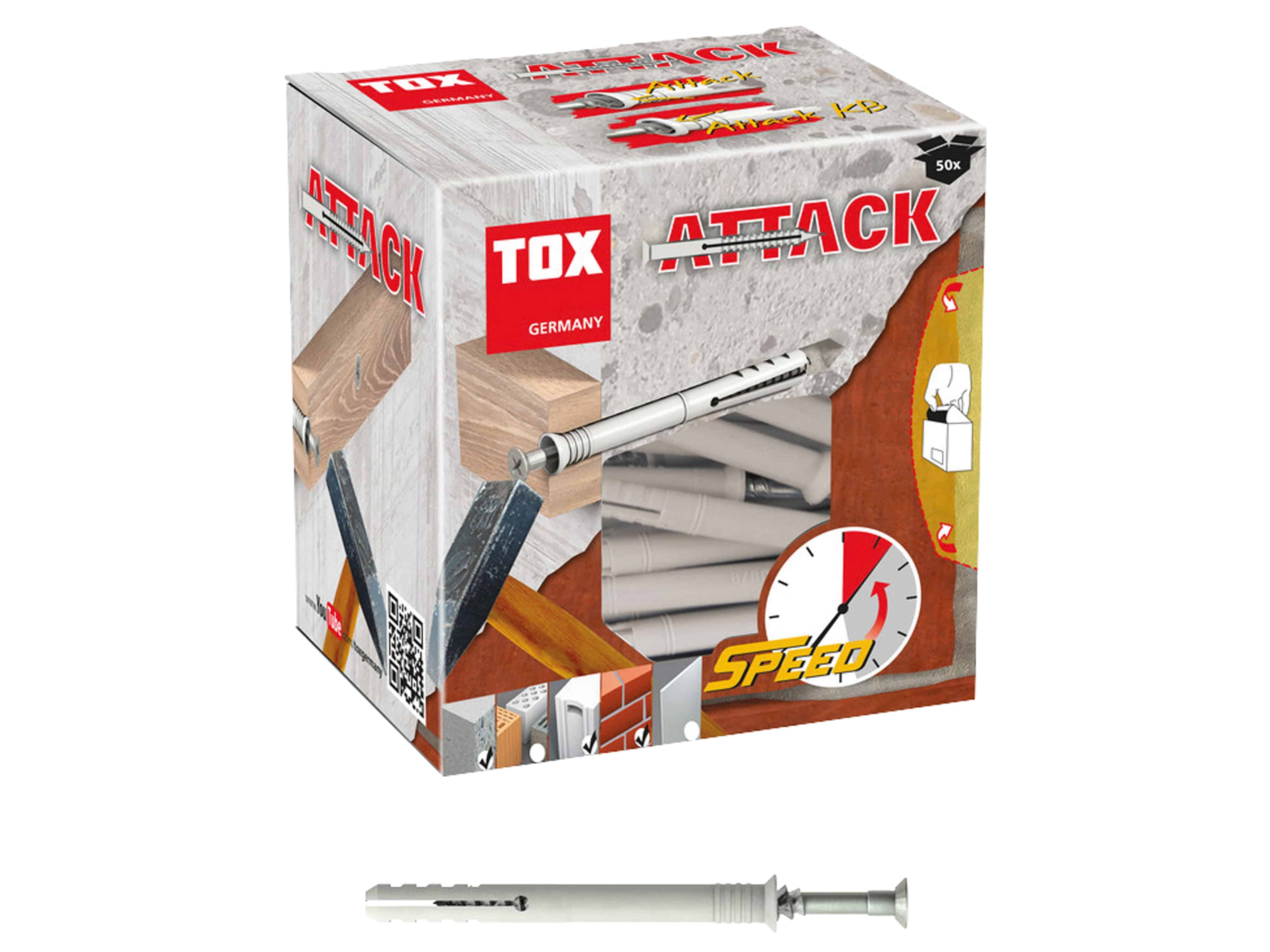 TOX Nageldübel Attack, 6x60 mm, 50 Stück TOX Nageldübel Attack, 6x60 mm, 50 Stück