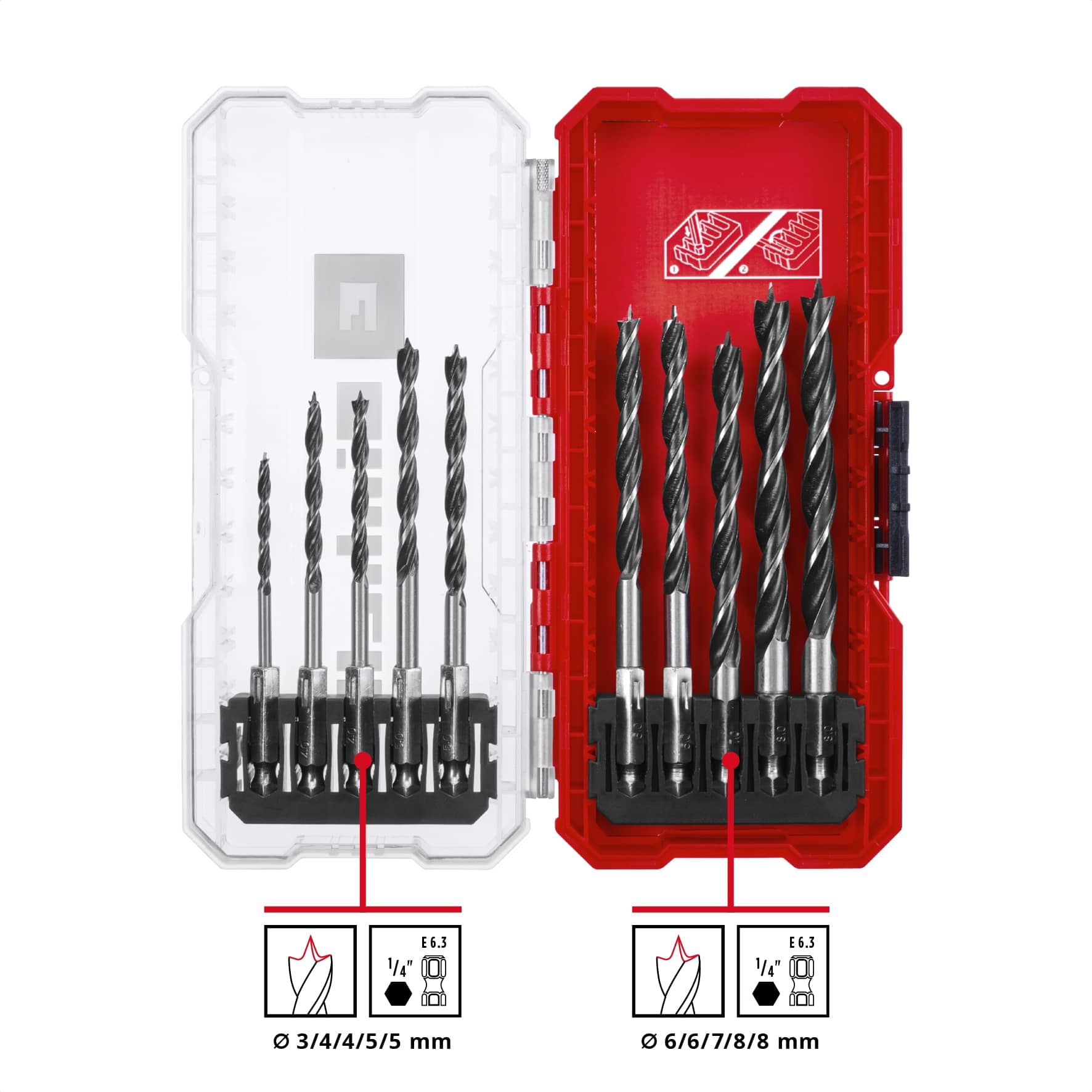 EINHELL Holzbohrer-Set, 108733, S-Case, 10-teilig EINHELL Holzbohrer-Set, 108733, S-Case, 10-teilig