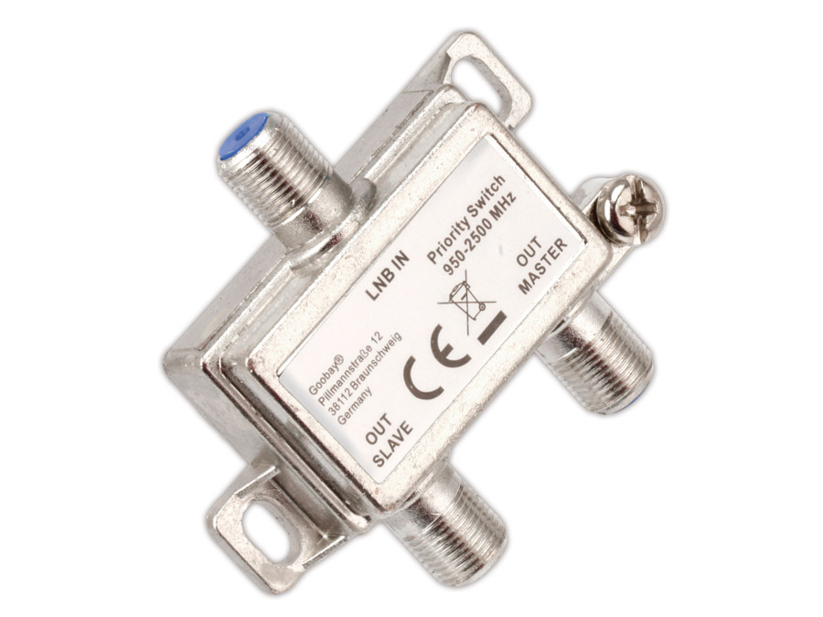 goobay SAT-Vorrangschalter, 1 Anschluss / 2 Receiver goobay SAT-Vorrangschalter, 1 Anschluss / 2 Receiver