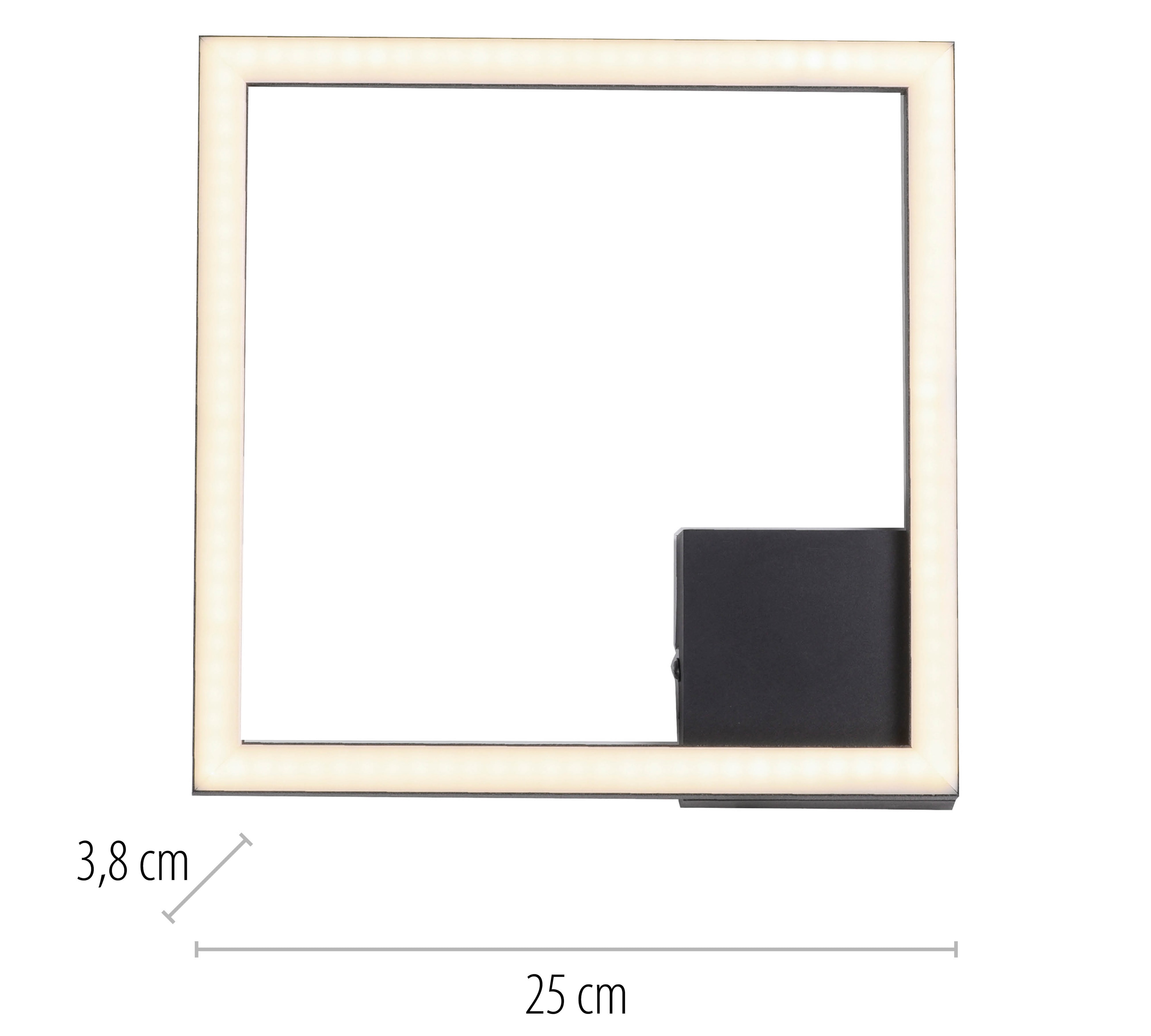 JUST LIGHT LED-Deckenleuchte 14707-18, 10W, 3000K, 1370lm, warmweiß, IP20, schwarz