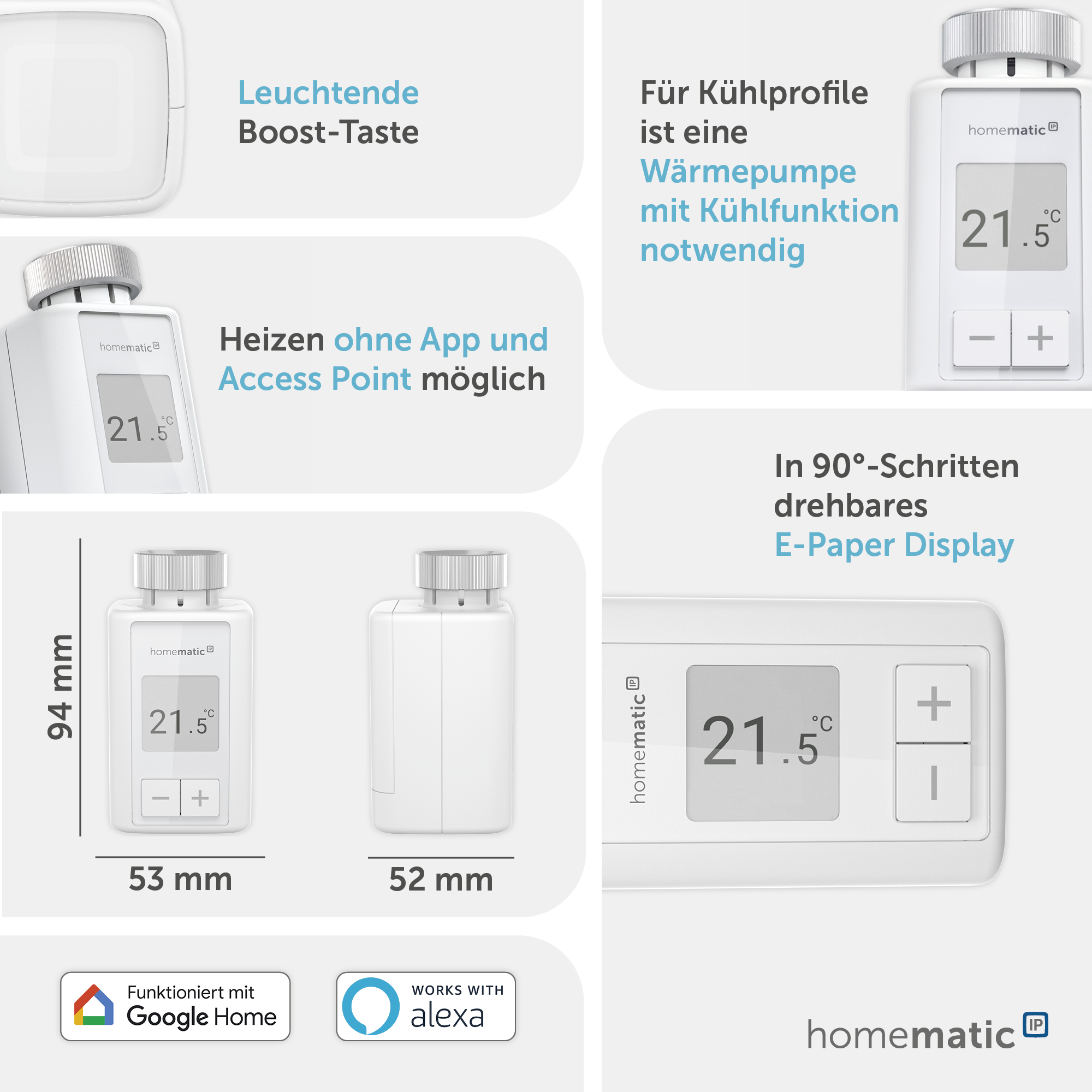 HOMEMATIC IP 160230A0, Heizkörper-thermostat Flex