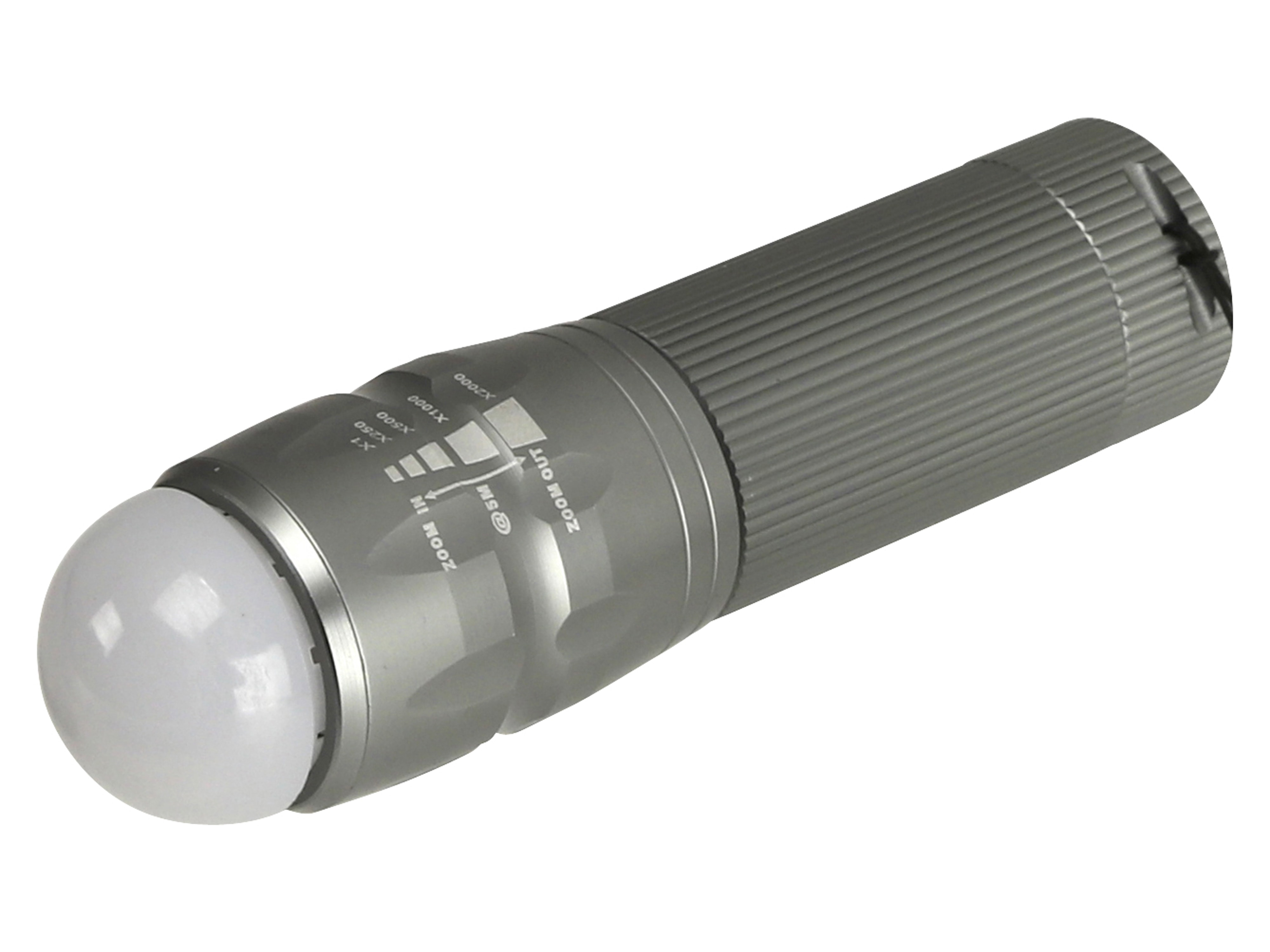 LED-Taschenlampe, WTE-490M-1, Alu, 400 lm, grau