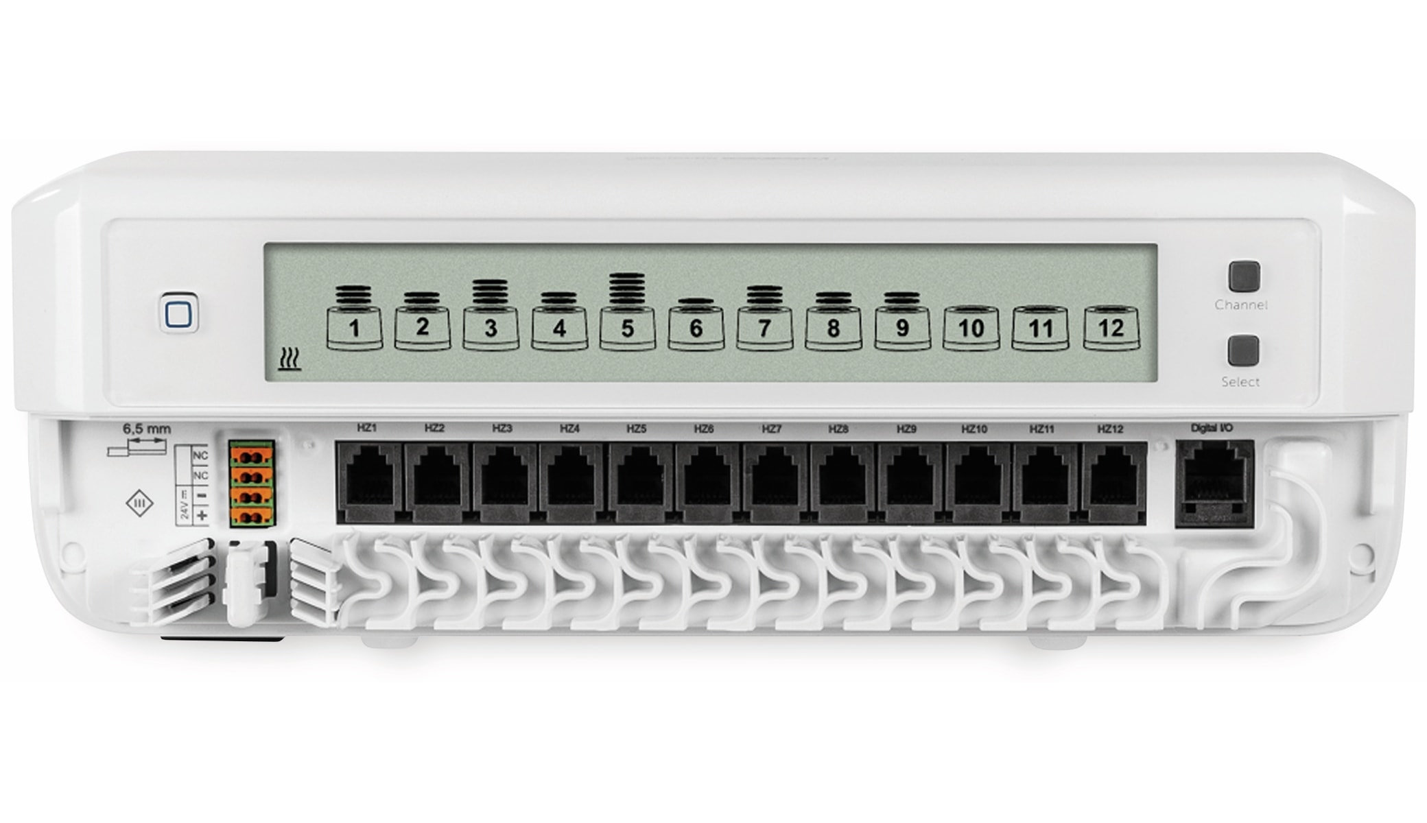 HOMEMATIC IP Smart Home 153621A0, Fußboden- Heizungsaktor, 12-fach, motorisch