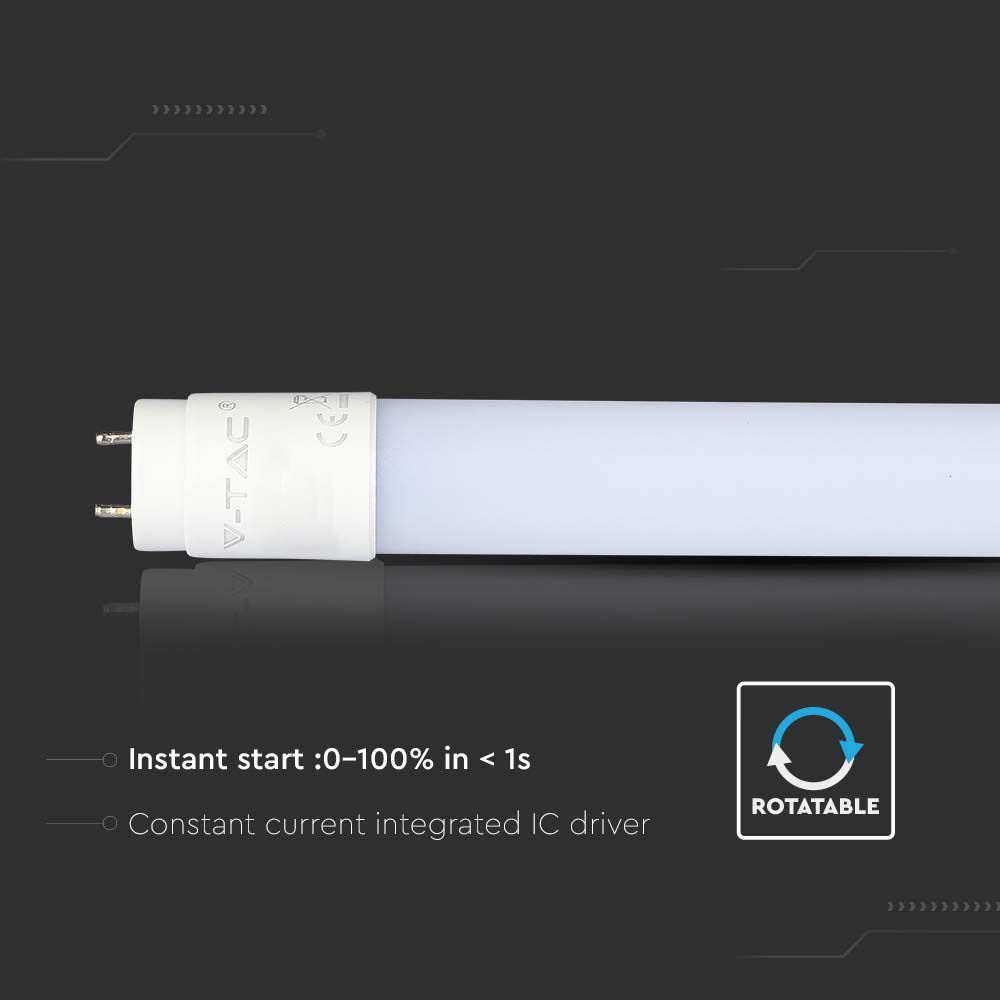 V-TAC LED-Röhre VT-9077, T8, G13, EEK: F, 14 W, 1400 lm, 4000 K, 900 mm, 4 Stück