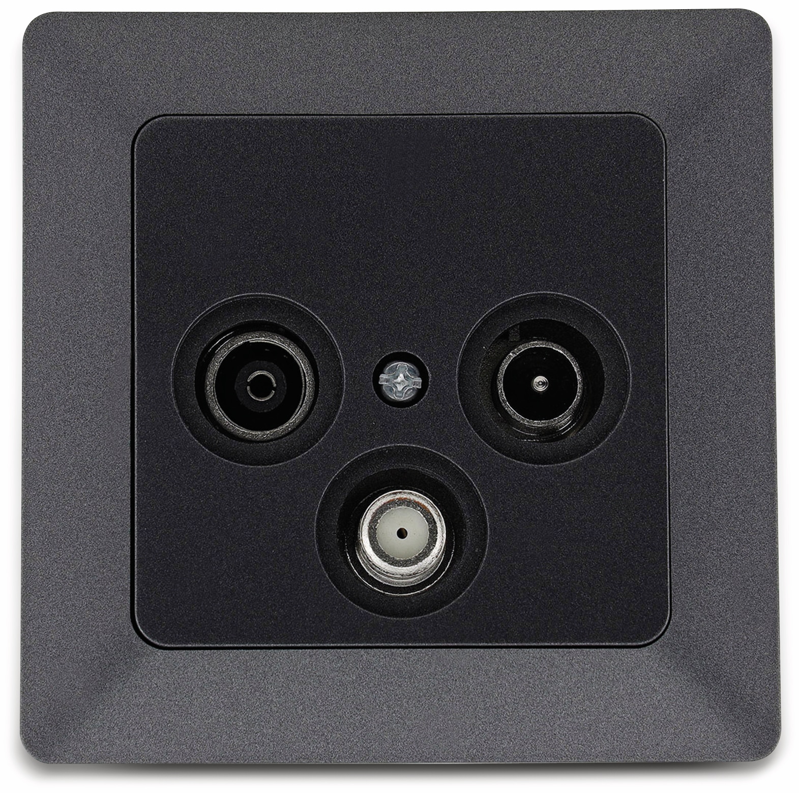 MILOS Antennendose 23047, 3-Loch, anthrazit