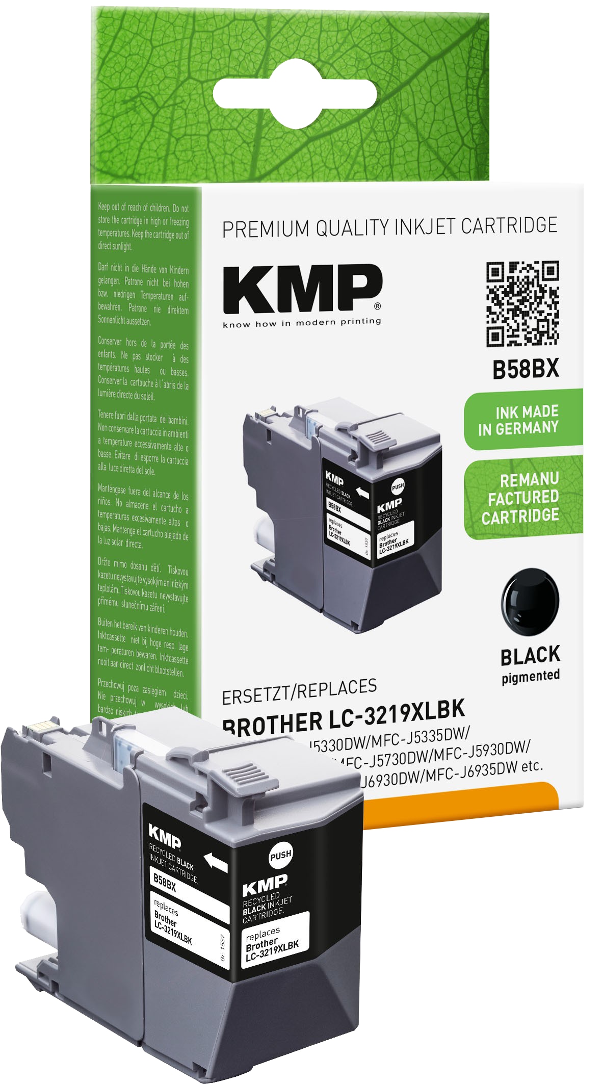 KMP Tinte B58BX für Brother LC-3219XLBK KMP Tinte B58BX für Brother LC-3219XLBK
