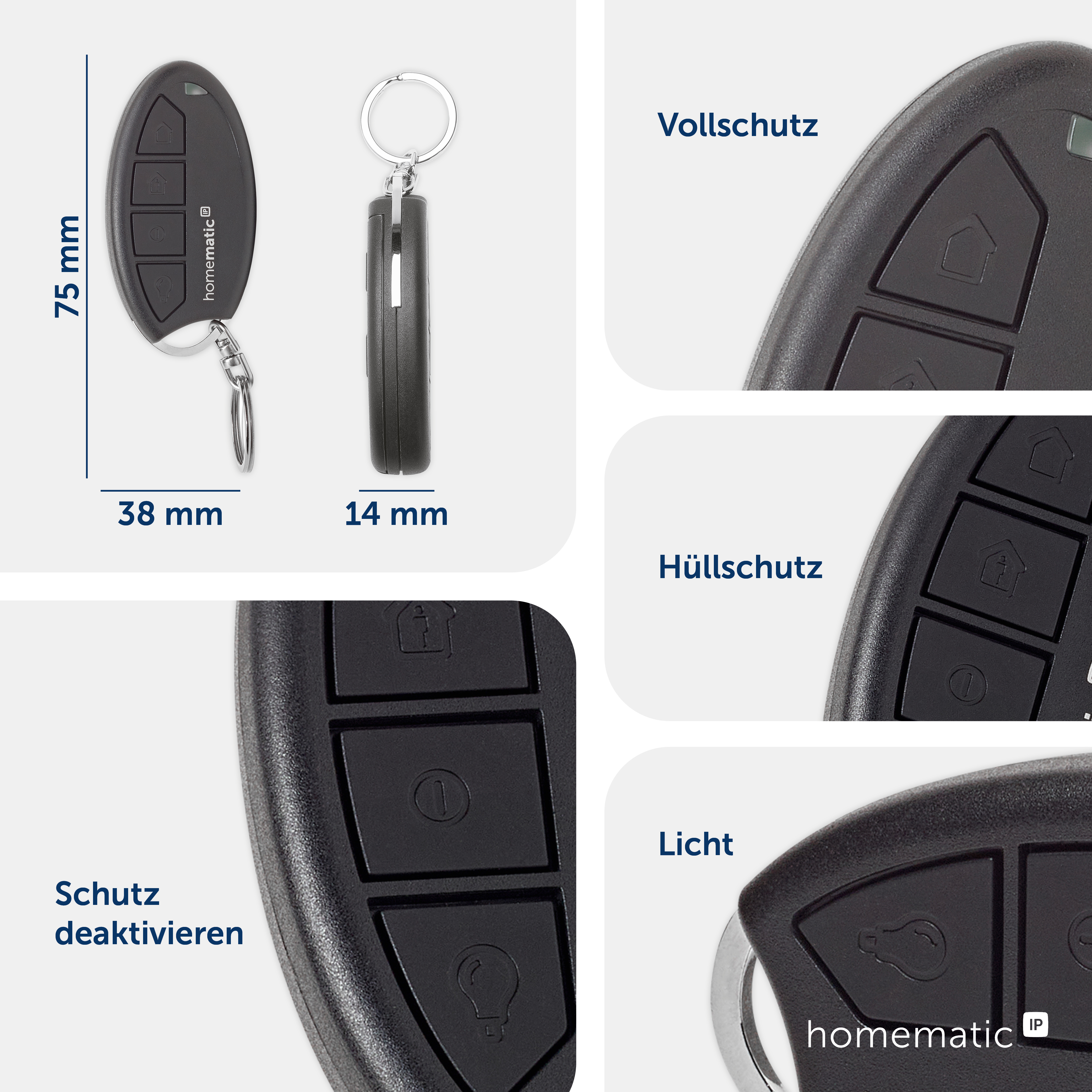 HOMEATIC IP Schlüsselbundfernbedienung 160741A0, Alarmfunktion HOMEATIC IP Schlüsselbundfernbedienung 160741A0, Alarmfunktion