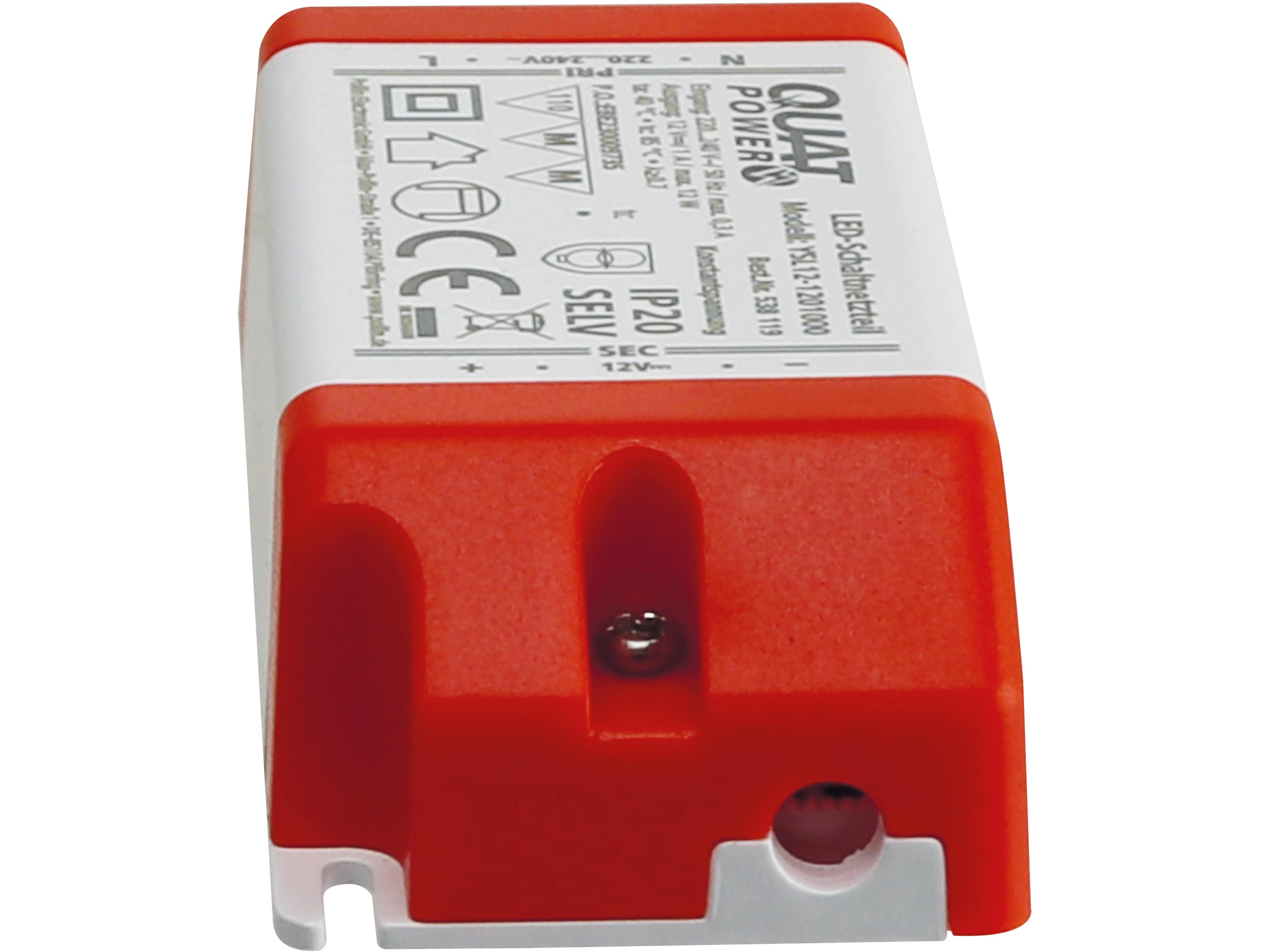 QUATPOWER LED-Schaltnetzteil YSL12-1201000, 12 V-, 12 W QUATPOWER LED-Schaltnetzteil YSL12-1201000, 12 V-, 12 W