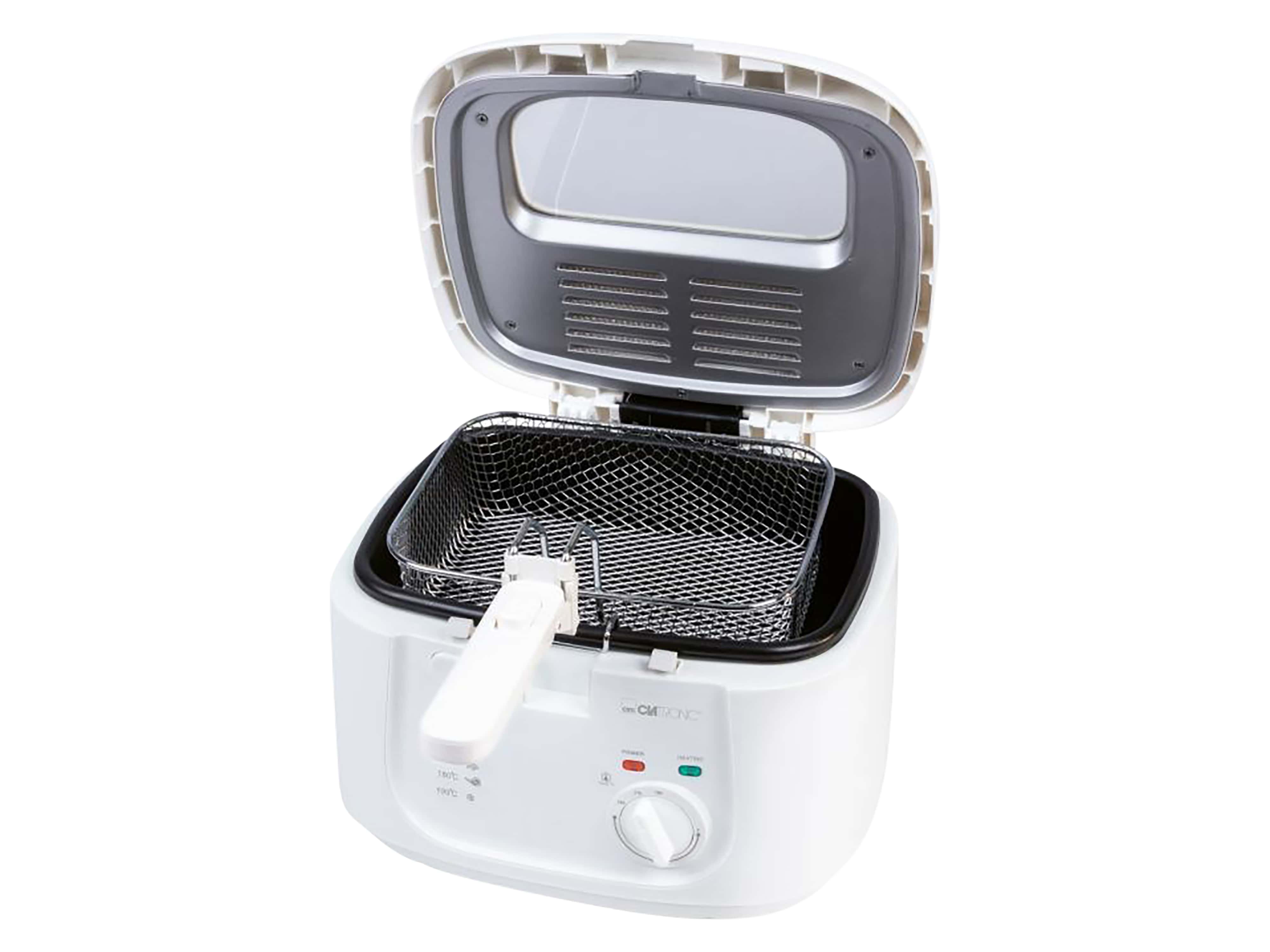 CLATRONIC Fritteuse 2,5L (Öl) FR 3771, antihaftbeschichtet, Cool Toch, 1800W, weiß CLATRONIC Fritteuse 2,5L (Öl) FR 3771, antihaftbeschichtet, Cool Toch, 1800W, weiß