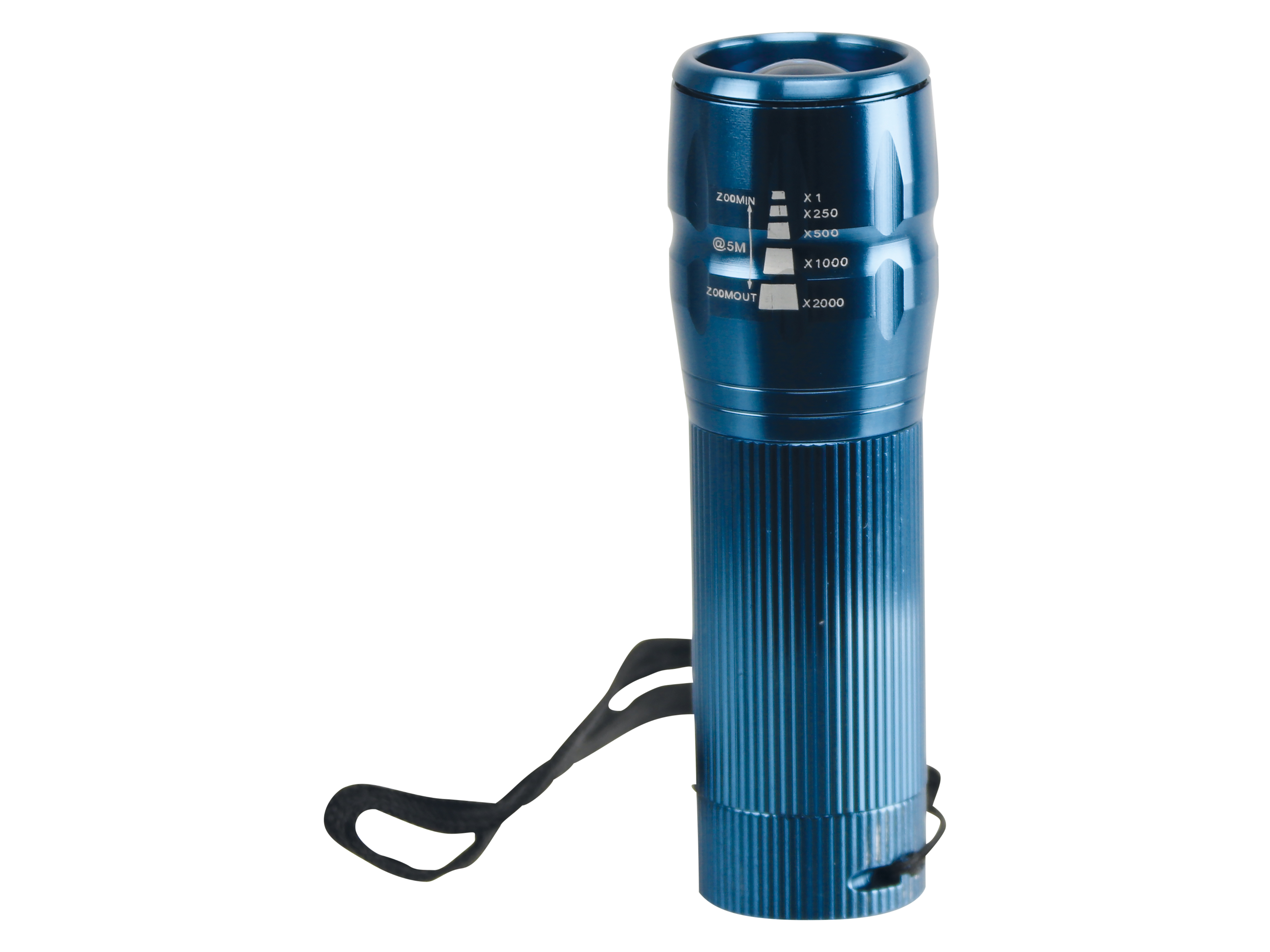 LED-Taschenlampe, Alu, 5 W OSRAM LED, blau, 4xMicro