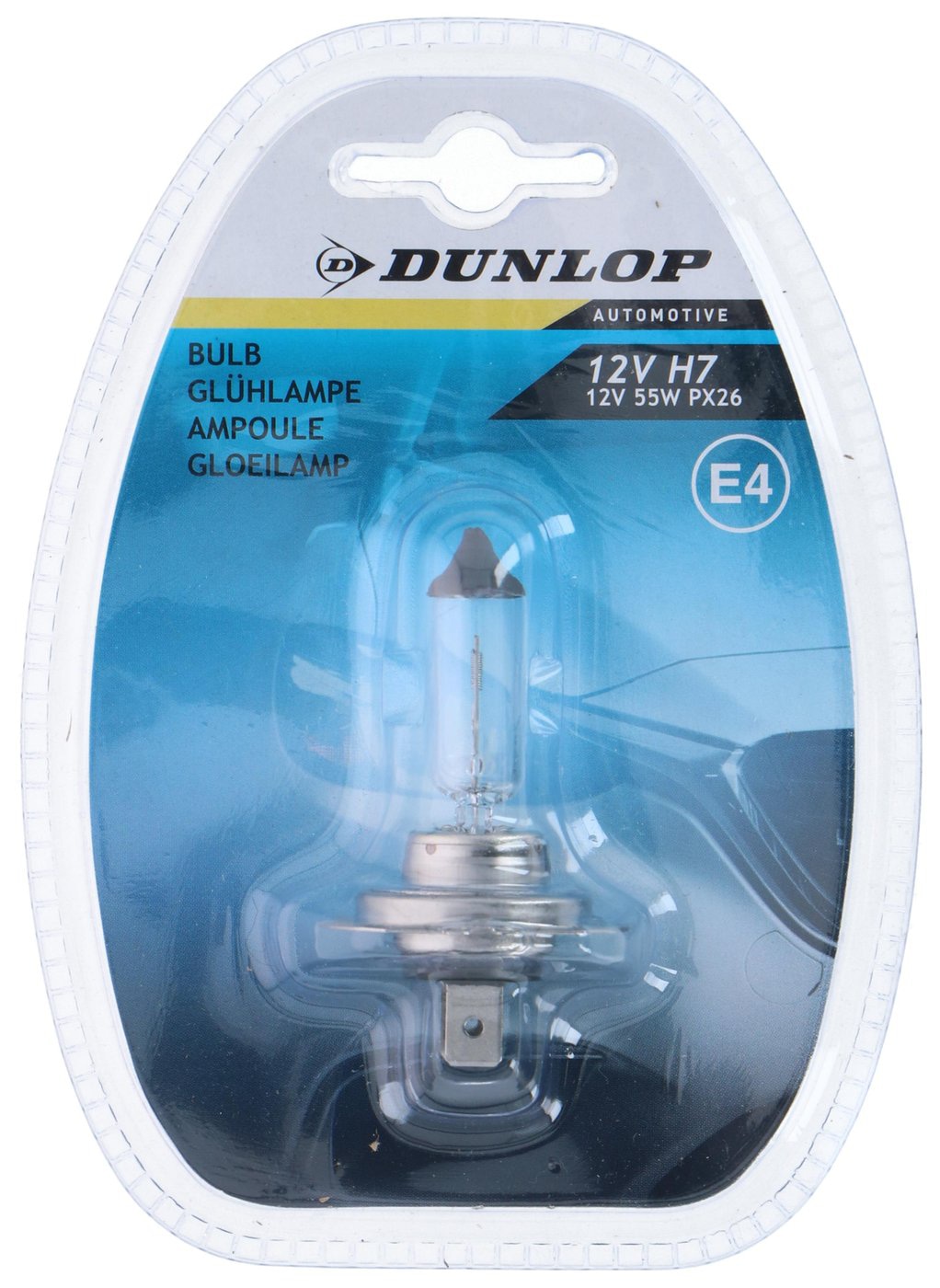 DUNLOP Autolampe H7, E4, 55W, 12V DUNLOP Autolampe H7, E4, 55W, 12V