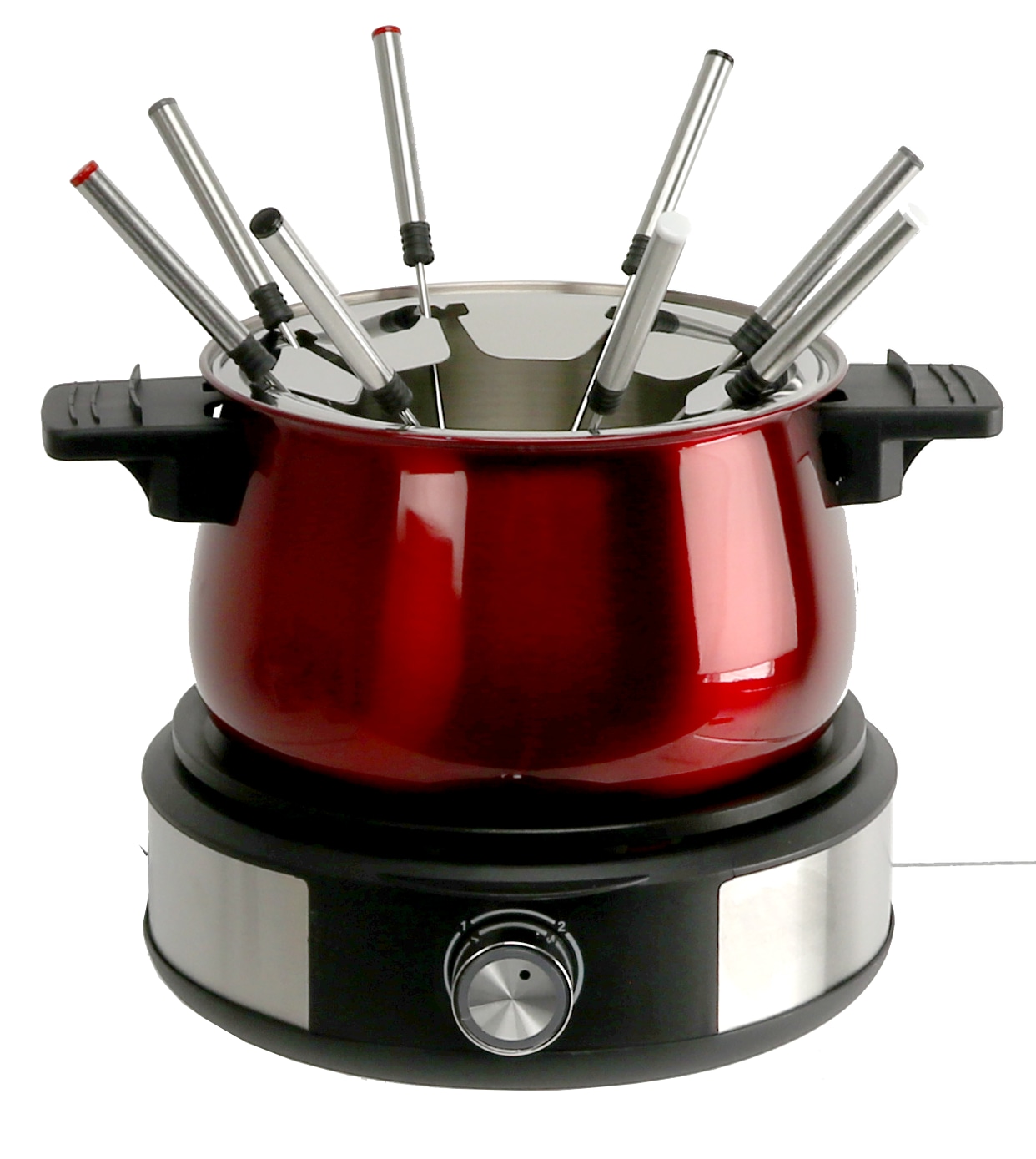 Fondue-Set, 1500W, B-Ware, rot/silber, B-Ware Fondue-Set, 1500W, B-Ware, rot/silber, B-Ware