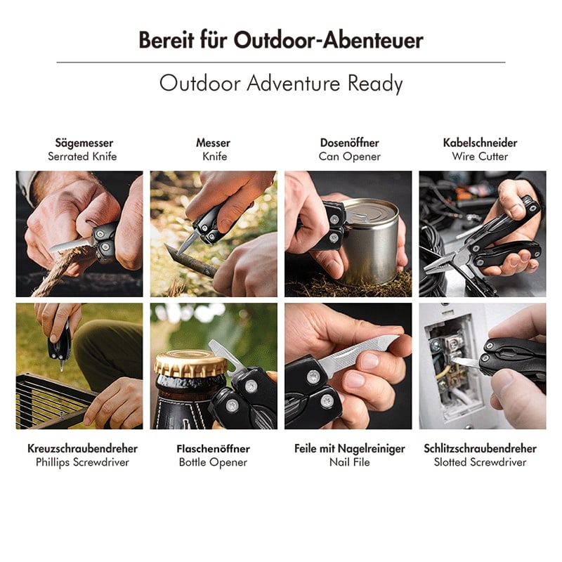 LOGILINK 11-in-1 Multitool, WZ0085, mit Nylontasche