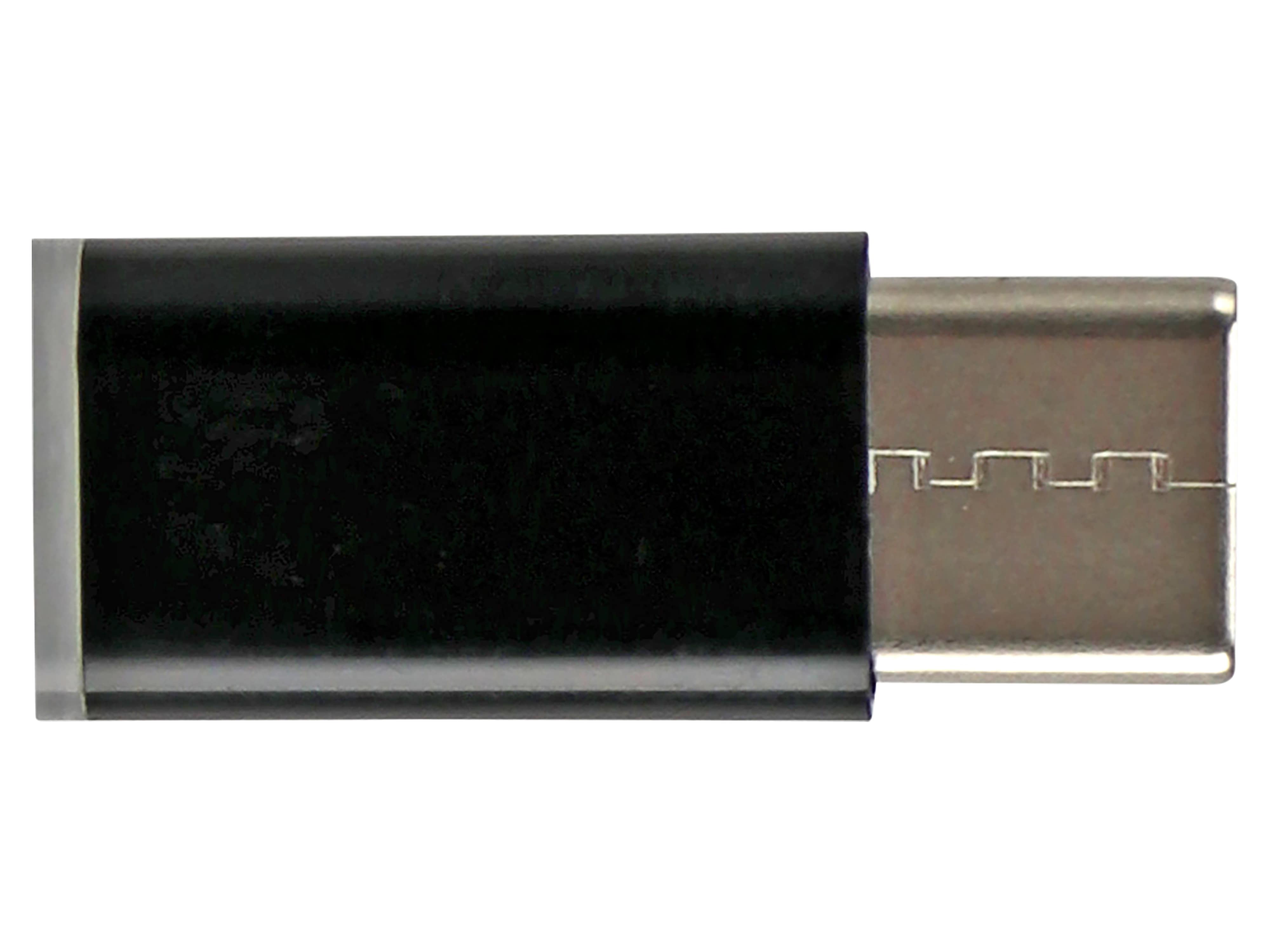 Adapter, Micro-USB-B Kupplung auf USB-C Stecker Adapter, Micro-USB-B Kupplung auf USB-C Stecker