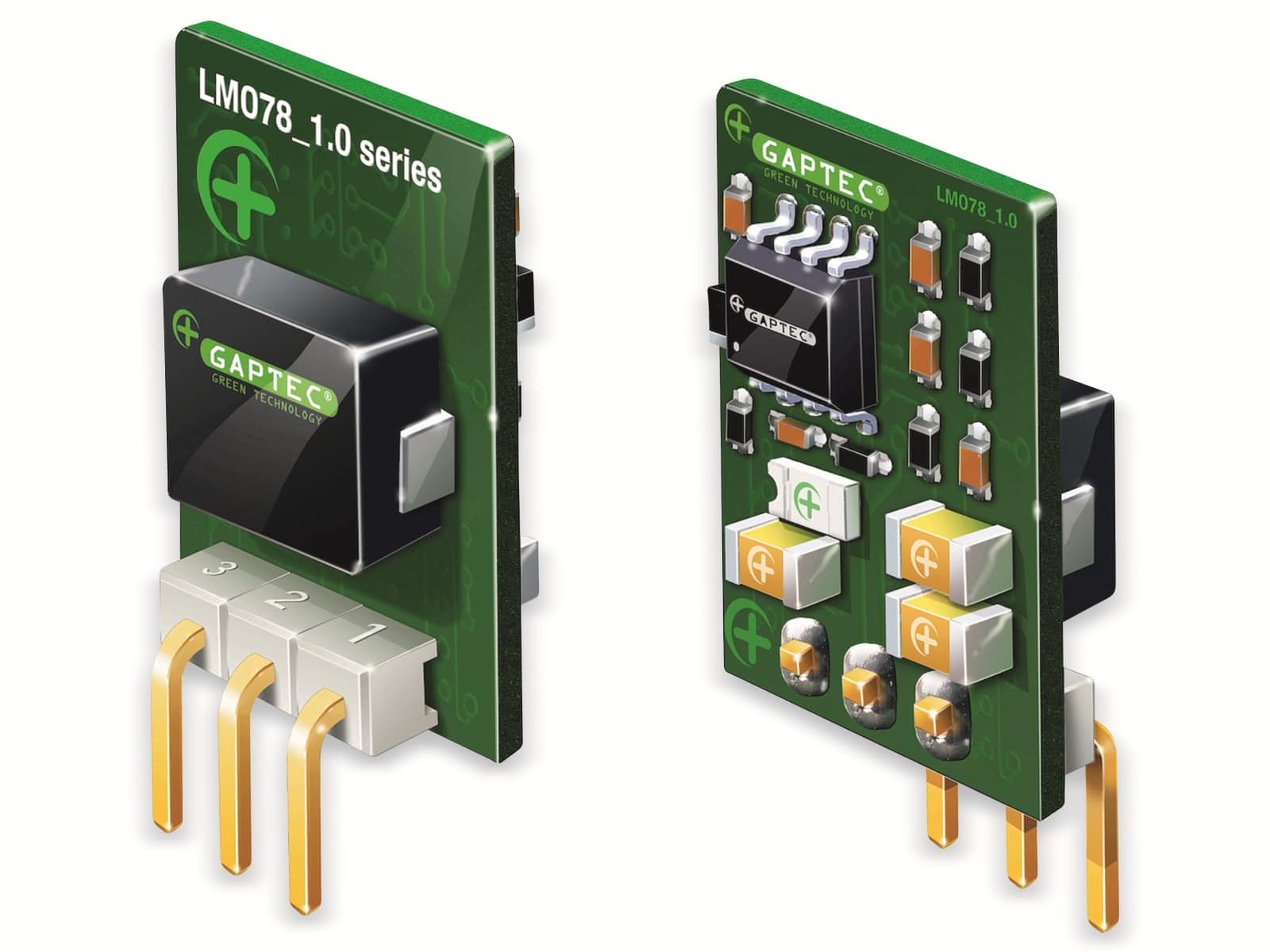 GAPTEC DC-DC-Wandler, Electronic, open frame SIP3, 20-36Vin, 15Vout, 1000mA, 11,5x7,5x17,5mm