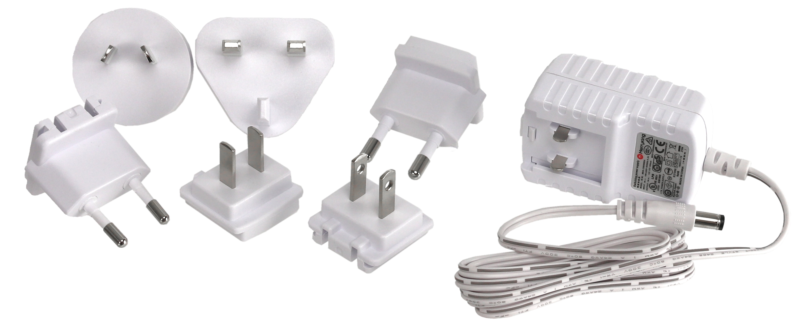 Stecker-Schaltnetzteil KLK03503_01, 12 V/0,5 A, mit Reiseadaptern