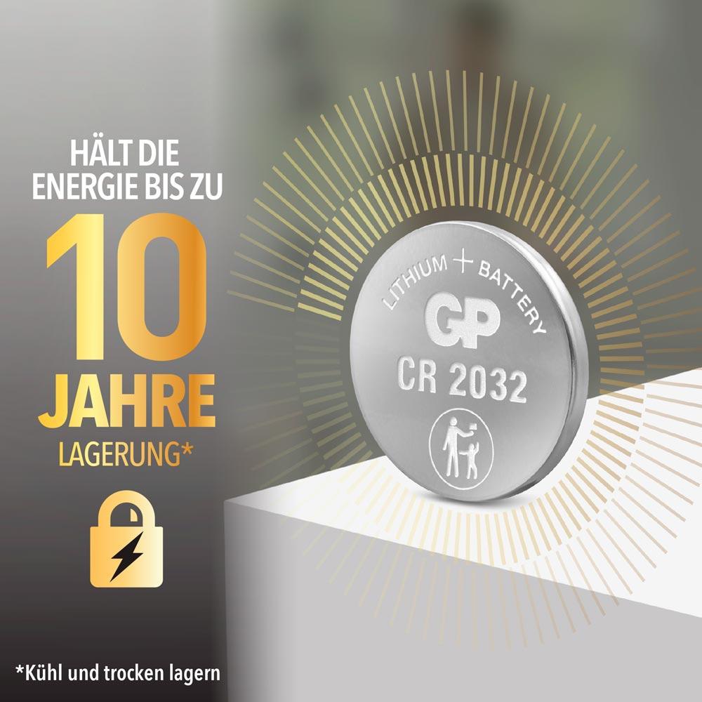 GP, CR3032 Lithium Knopfzelle, 3 V