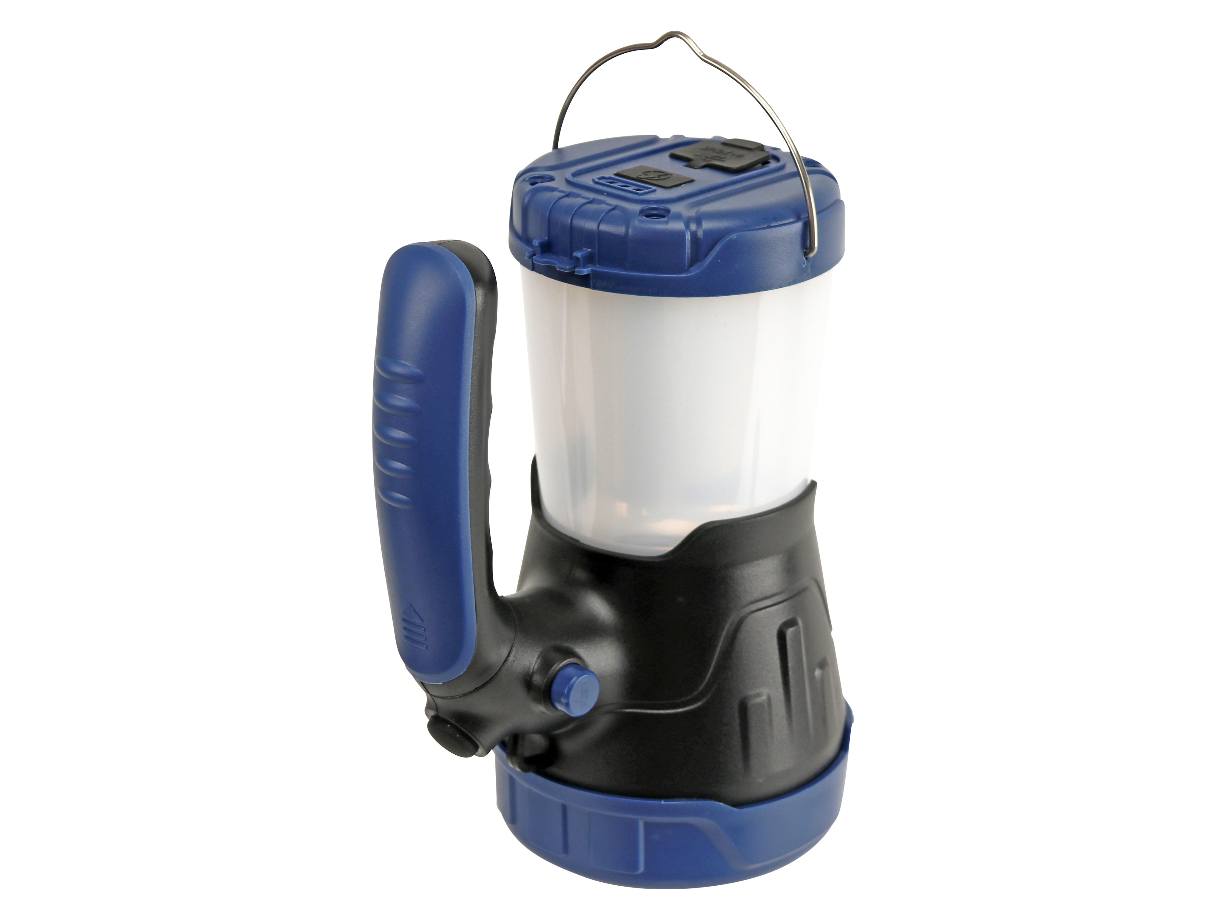 Campingleuchte, 3 W, 300...350 lm, zwei Helligkeitsstufen, blau/schwarz Campingleuchte, 3 W, 300...350 lm, zwei Helligkeitsstufen, blau/schwarz