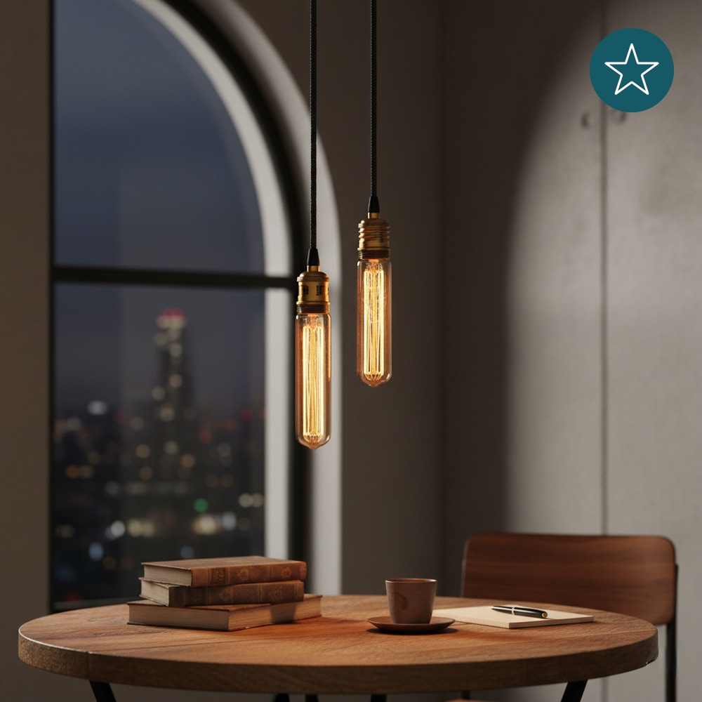 LUXULA LED-Filament-Lampe, Vintage Stab, E27, 2,3W, 65lm, 1800K