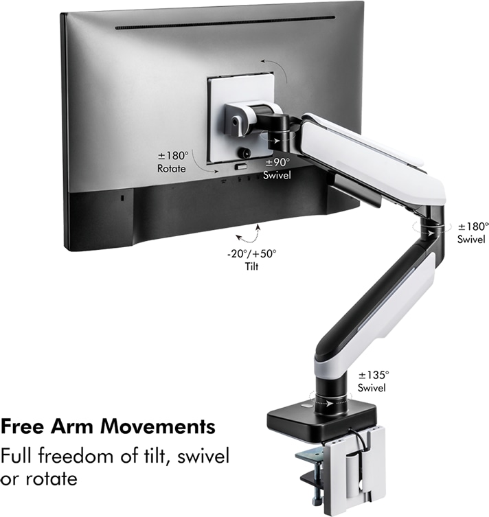 LOGILINK Monitorhalterung BP0162, 17"..32", Gasdruckfeder