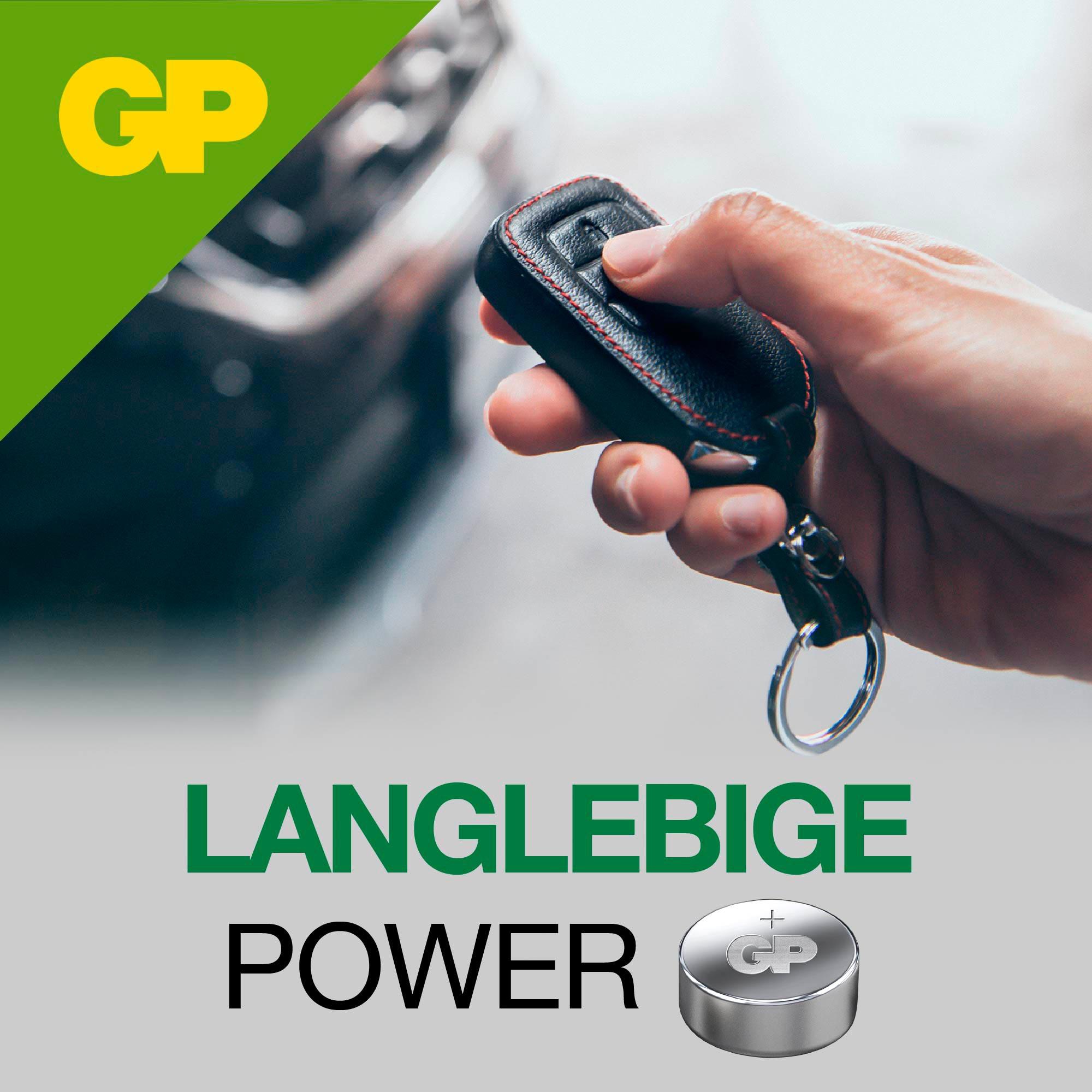GP, 186 Alkaline Knopfzelle, 1,5 V, 10 Stück